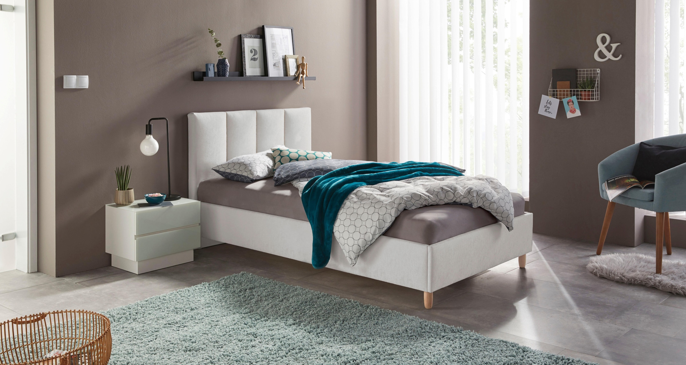 Polsterbett, beige, WESTFALIA SCHLAFKOMFORT, Betten