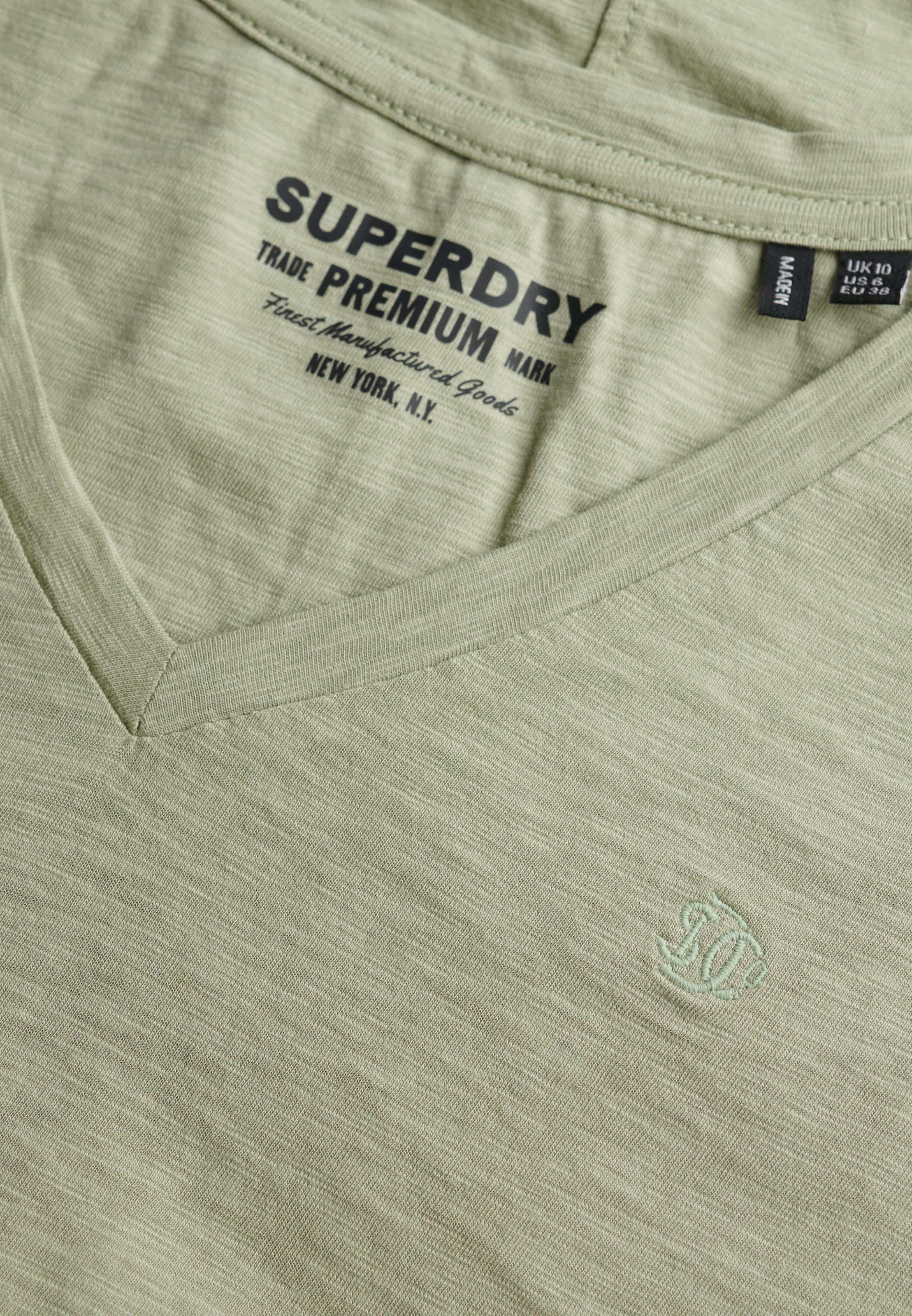 Superdry T-Shirt »STUDIOS SLUB EMB VEE TEE«
