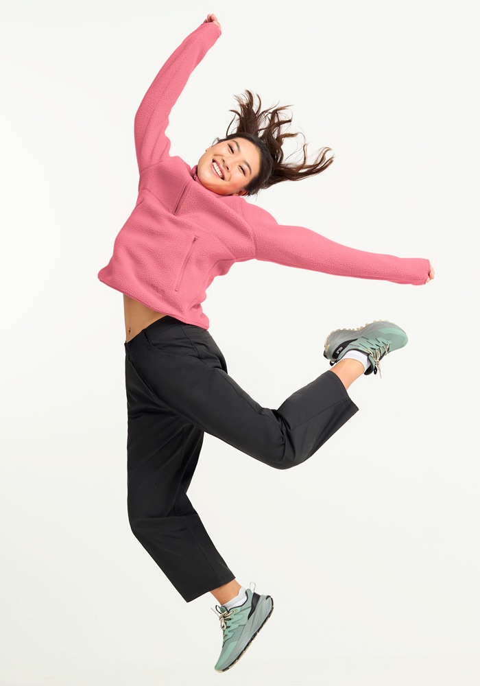 Jack Wolfskin Lite Curl HZ Damen Halbreißverschluss Pullover Eveningrose XS 2