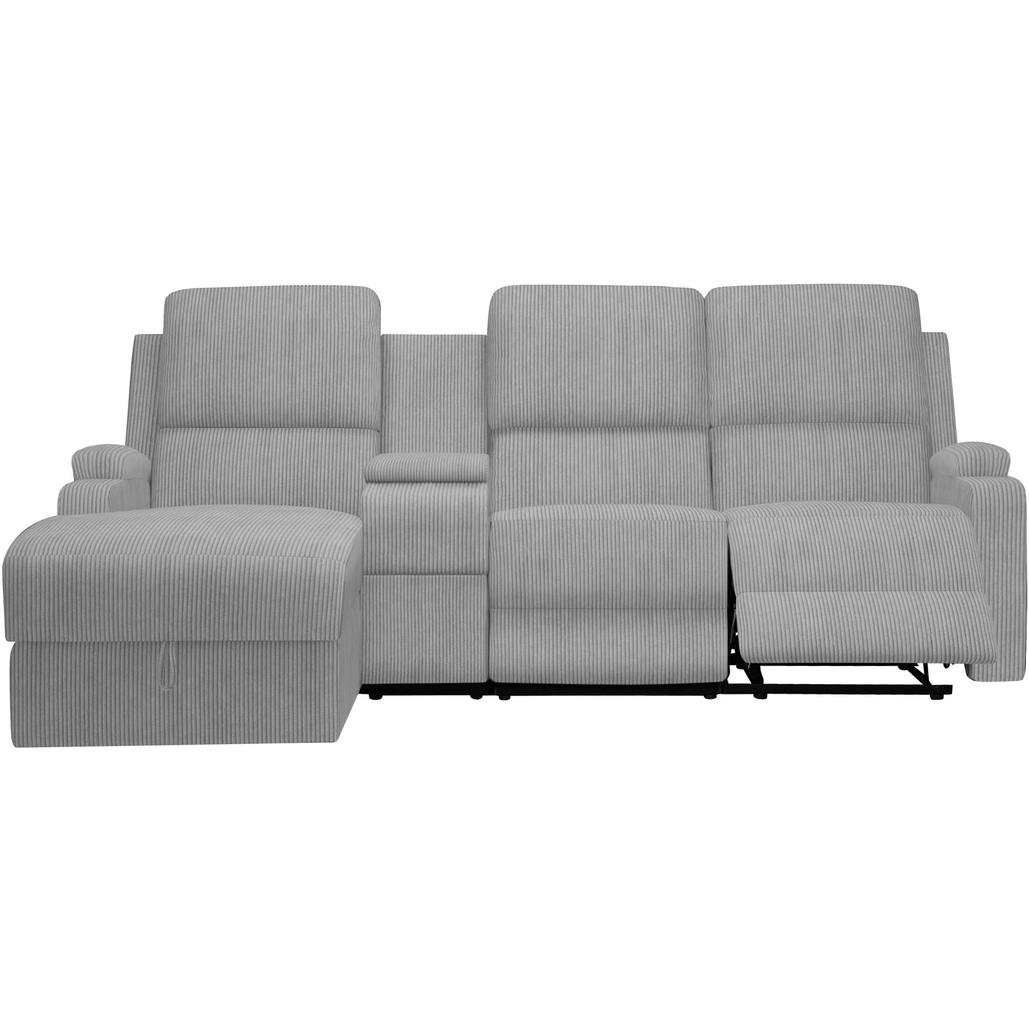 Home affaire Ecksofa "NAPORI Multimediasofa, 3er Kinosessel XXL, L-Form, Co günstig online kaufen