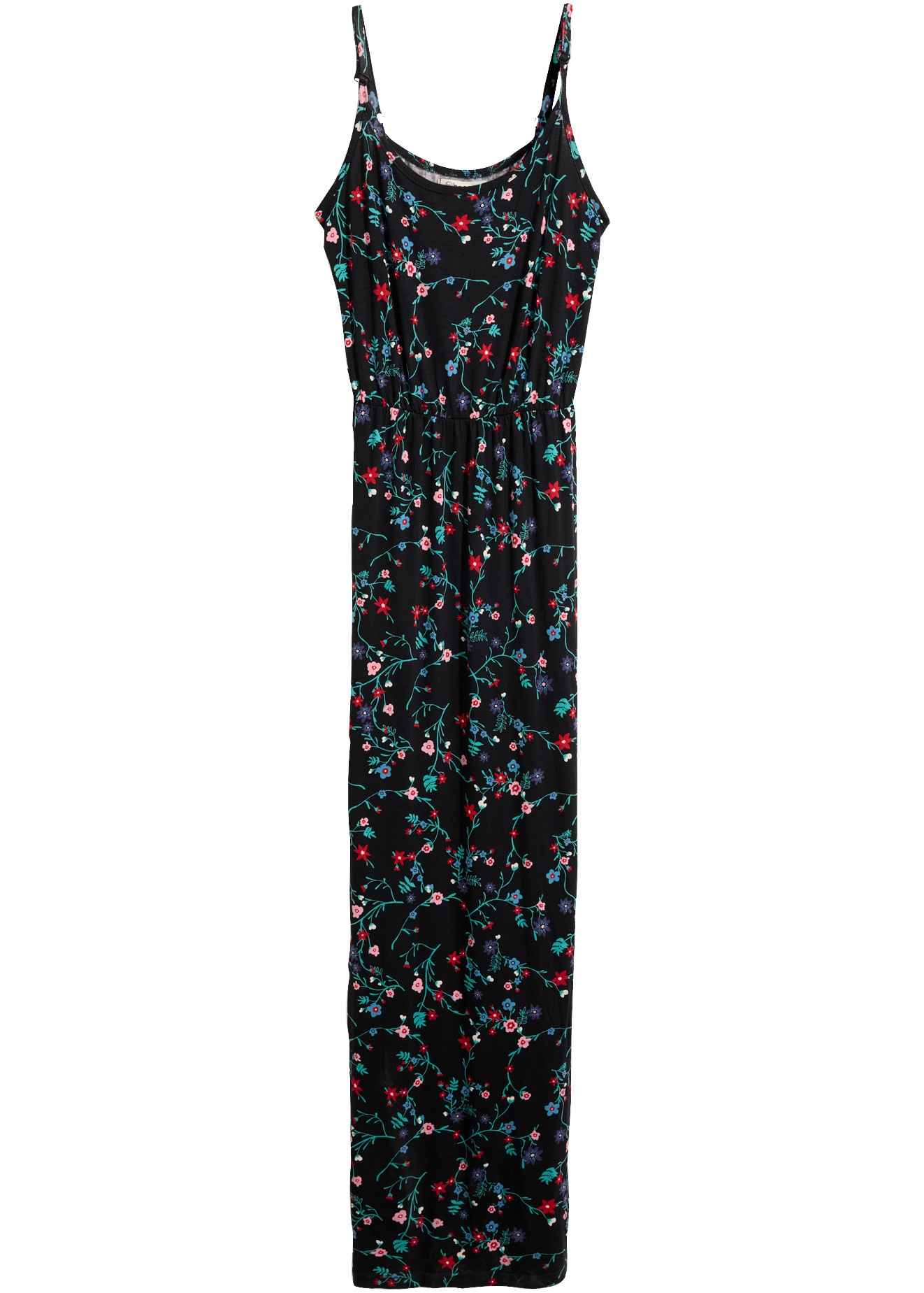bonprix Maxikleid regular fit, ohne Ärmel, aus Viskose und Elasthan, Maxikleid-Länge