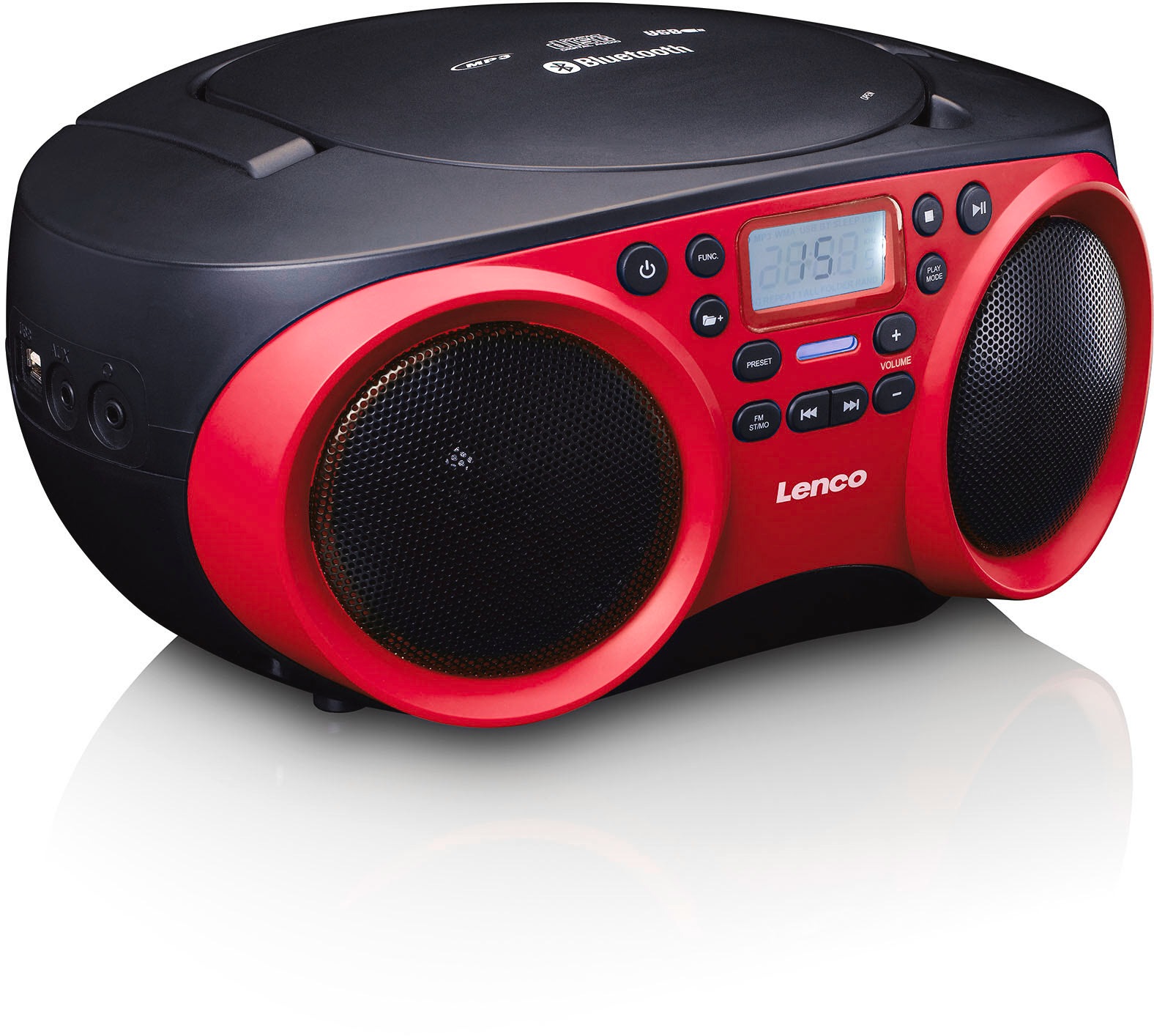 Lenco Radio »SCD-501RD CD-Radio mit MP3, BT«, USB, | FM-Tuner) (Bluetooth BAUR