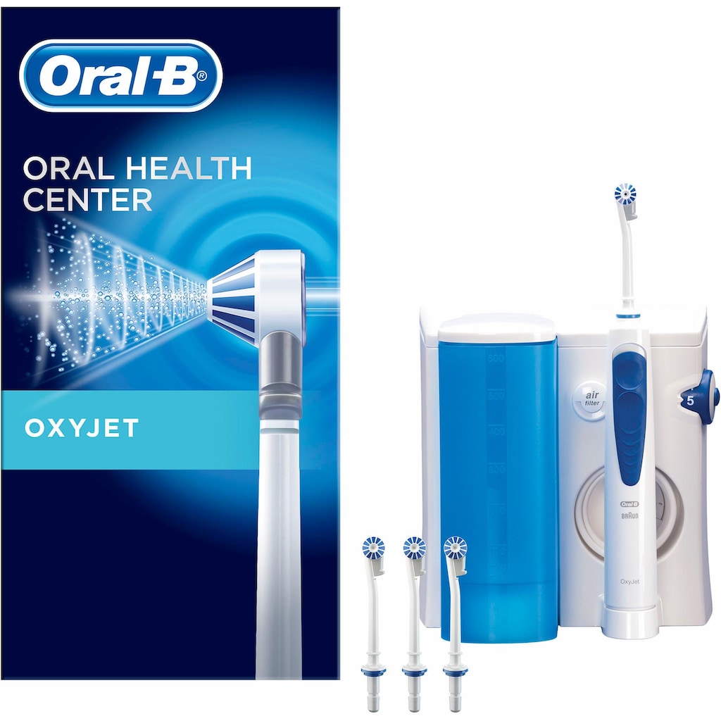 Oral B Munddusche »OxyJet«, 4 St. Aufsätze}, Mikro-Luftblasen-Technologie