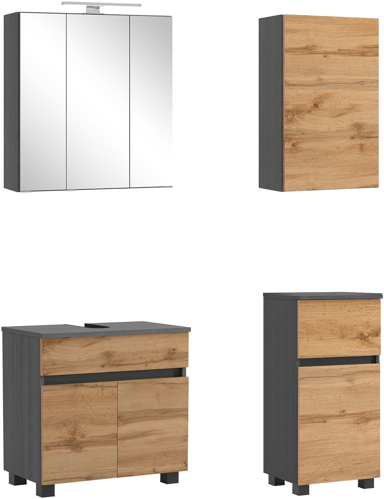 OTTO home Badmöbel-Set "BOZEN, 4-tlg. Unterbecken-Set"