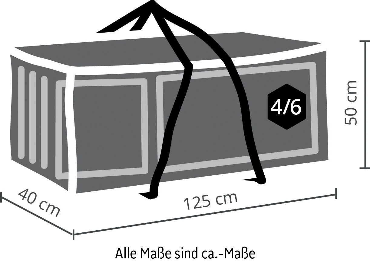 Best Gartenmöbel-Schutzhülle, für Kissen 125x40x50 cm