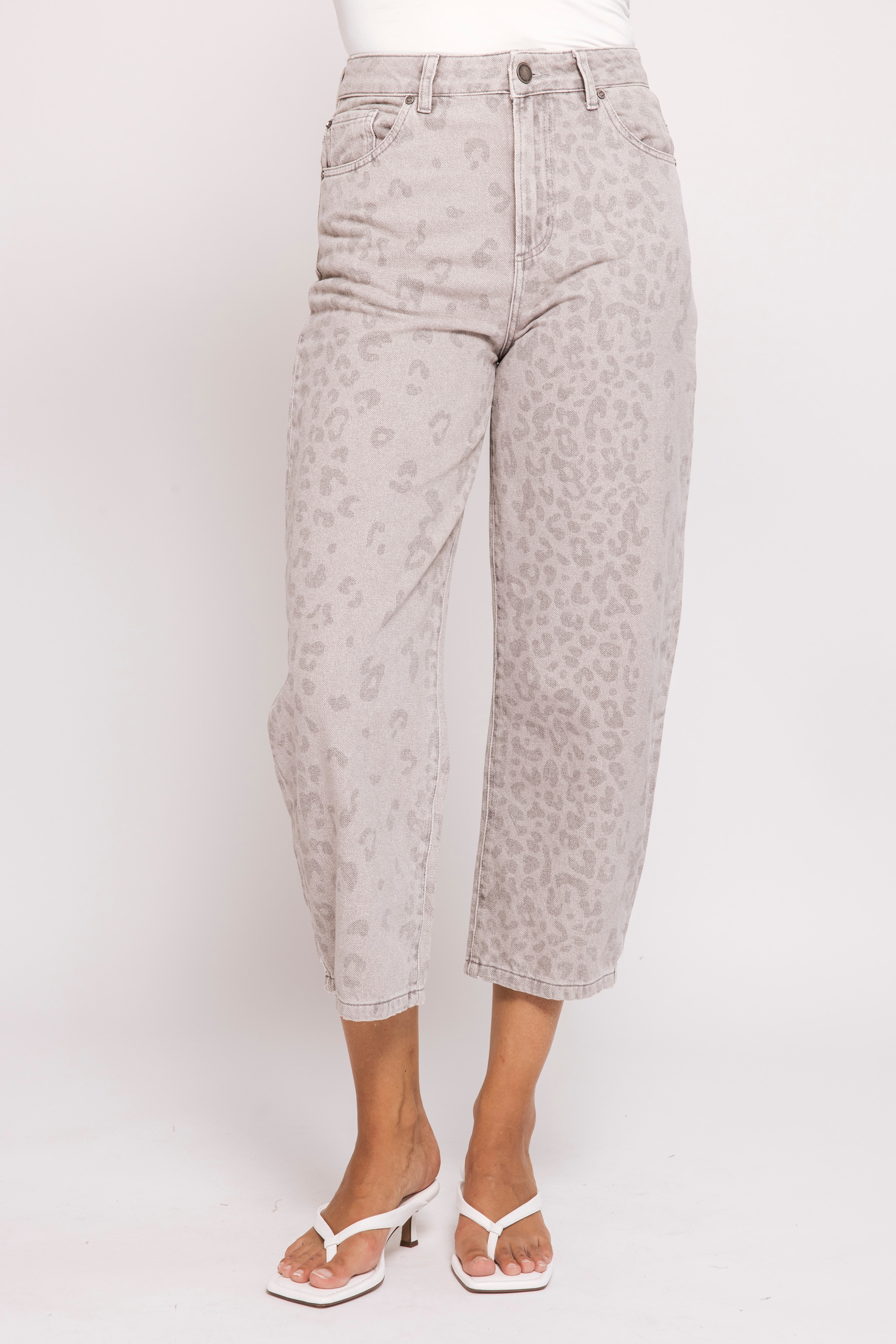 Zhrill 7/8-Jeans "IZA" in bequemer Passform und mit Animal-Print günstig online kaufen