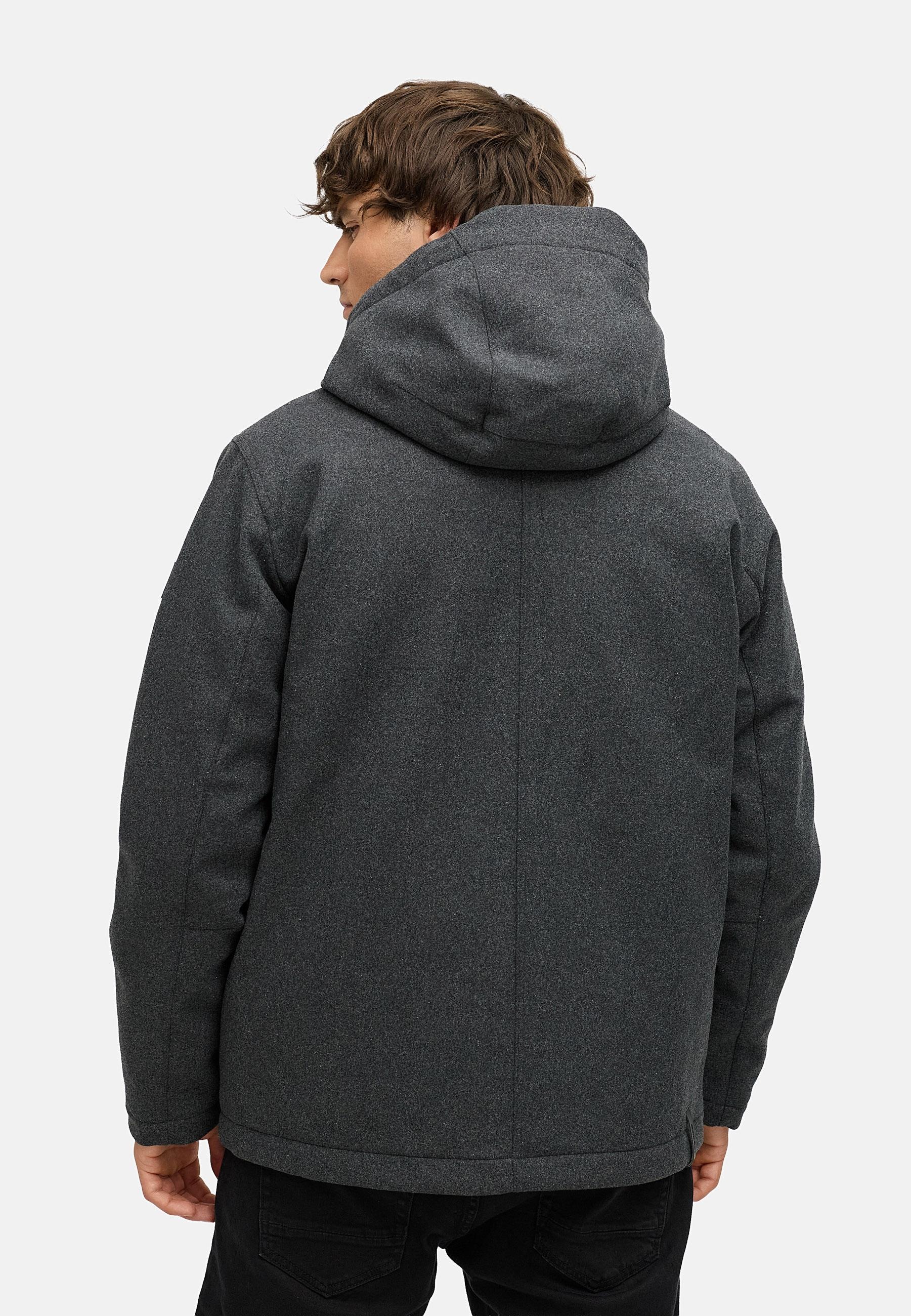 Ragwear Outdoorjacke »Mr Them Felt YOUMODO« mit Kapuze Warmer Herren Wollmantel mit großen Pattentaschen