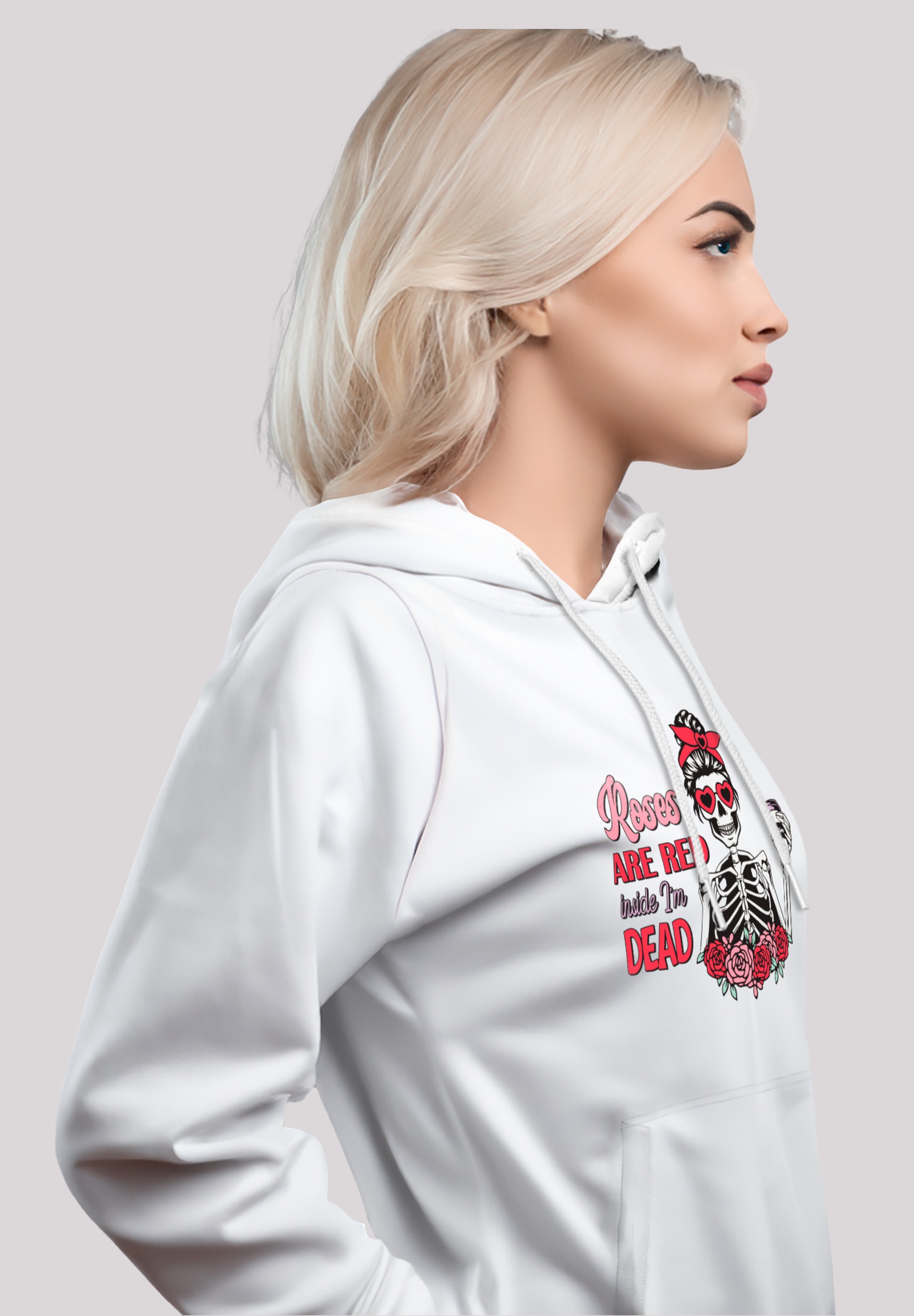 F4NT4STIC Kapuzenpullover »Anti Valentinstag Roses are red«, Premium Qualität