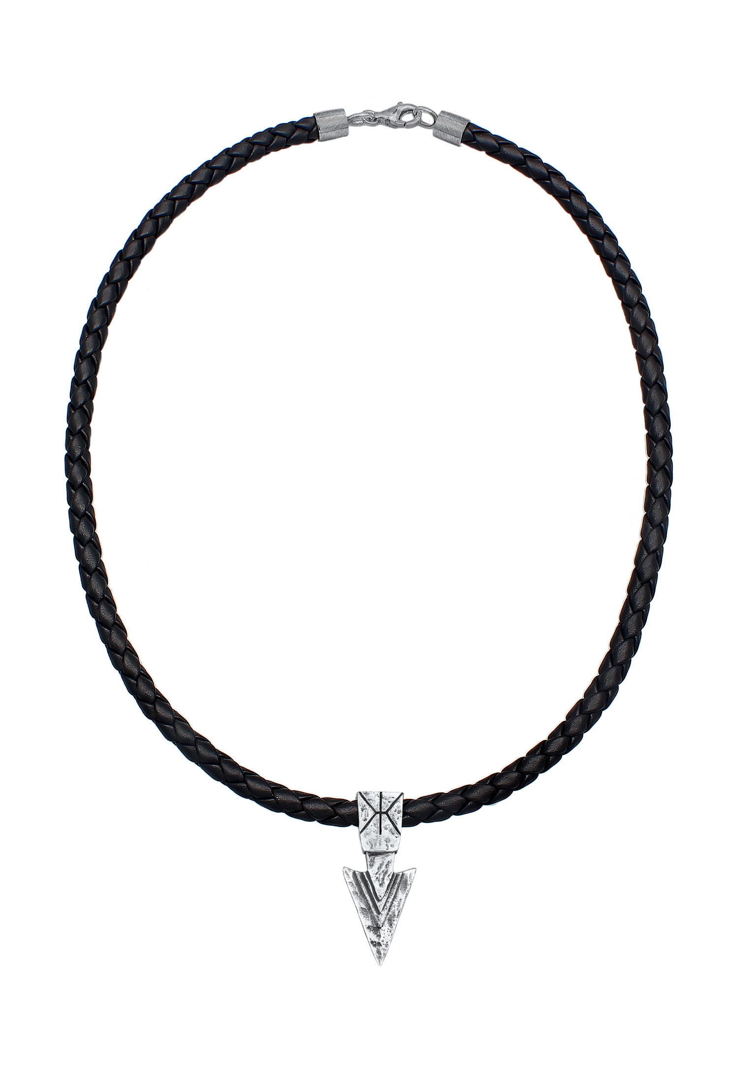 Kuzzoi Kette Anhänger Silber« online Lederkette Pfeil 925 BAUR kaufen | Oxidiert Arrow »Herren mit