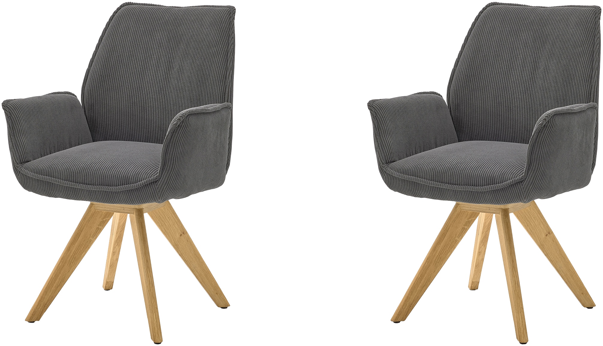 Musterring Esszimmerstuhl "Tiama" (Set) 2 Stk. Cord Stativgestell Eiche mas günstig online kaufen
