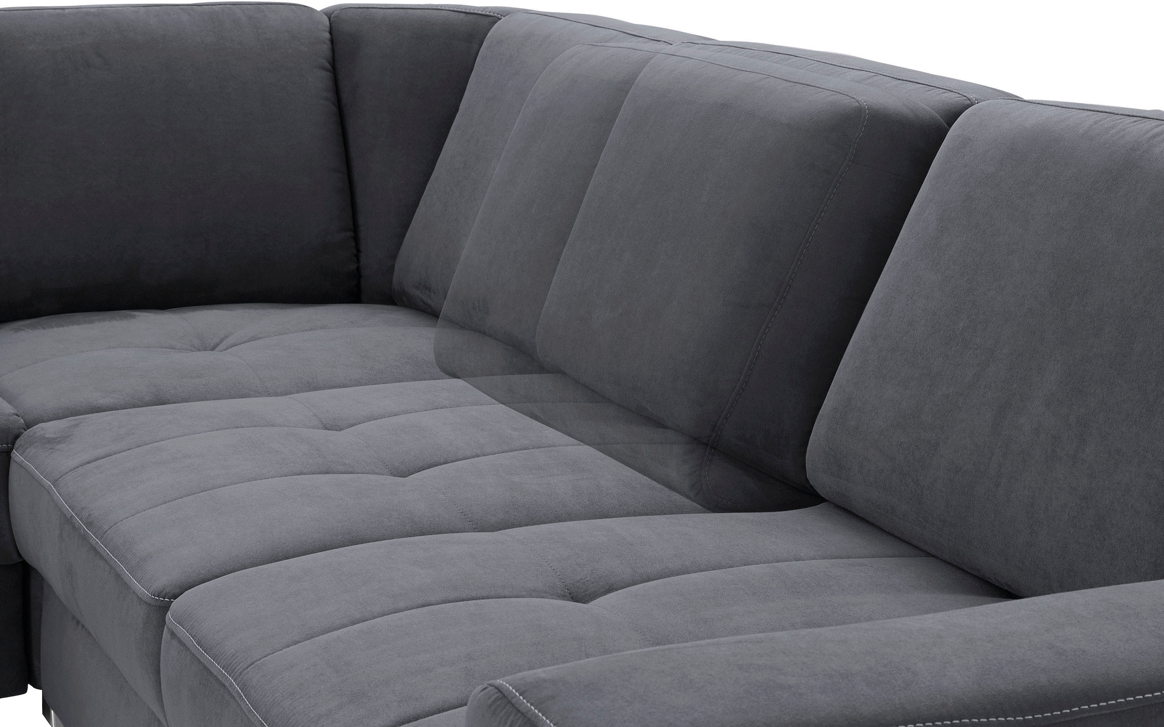 sit&more Ecksofa »Santorini L-Form«, mit Federkern und Sitztiefenverstellung, wahlweise mit Bettfunktion