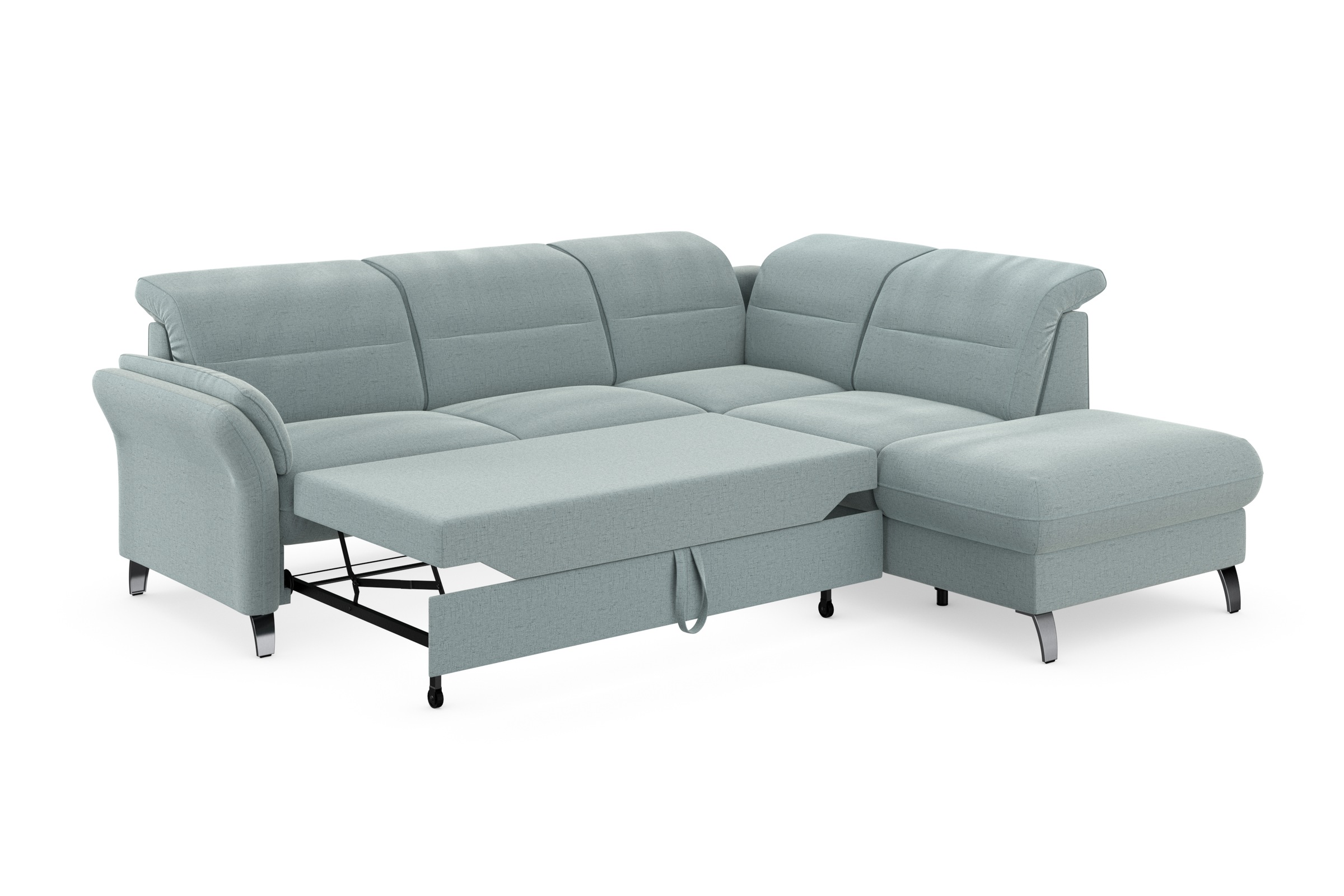 sit&more Ecksofa »Grenoble L-Form mit Federkern«, wahlweise mit Bettfunktion, Bettkasten, Arm- und Kopfteilverstellung