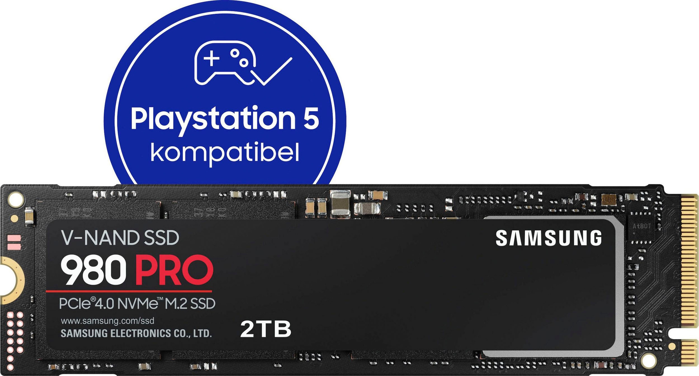 Samsung interne SSD »980 PRO 2TB SSD + PS5 DualSense«, Anschluss M.2 PCIe 4.0