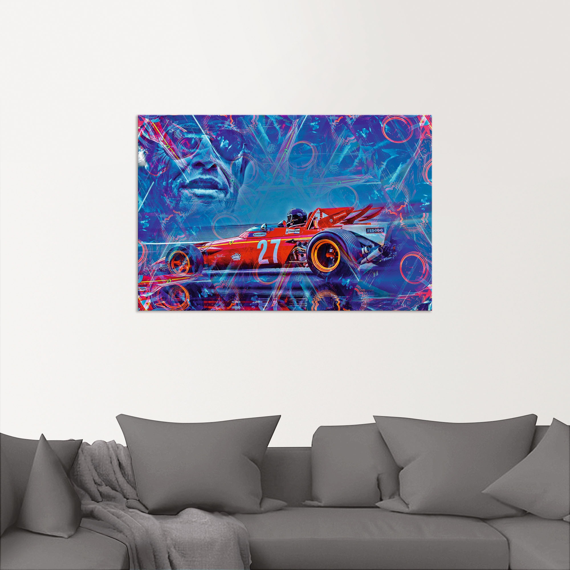 Artland Wandbild »Jacky Ickx«, Auto, (1 St.), als Alubild, Leinwandbild, Wandaufkleber oder Poster in versch. Größen