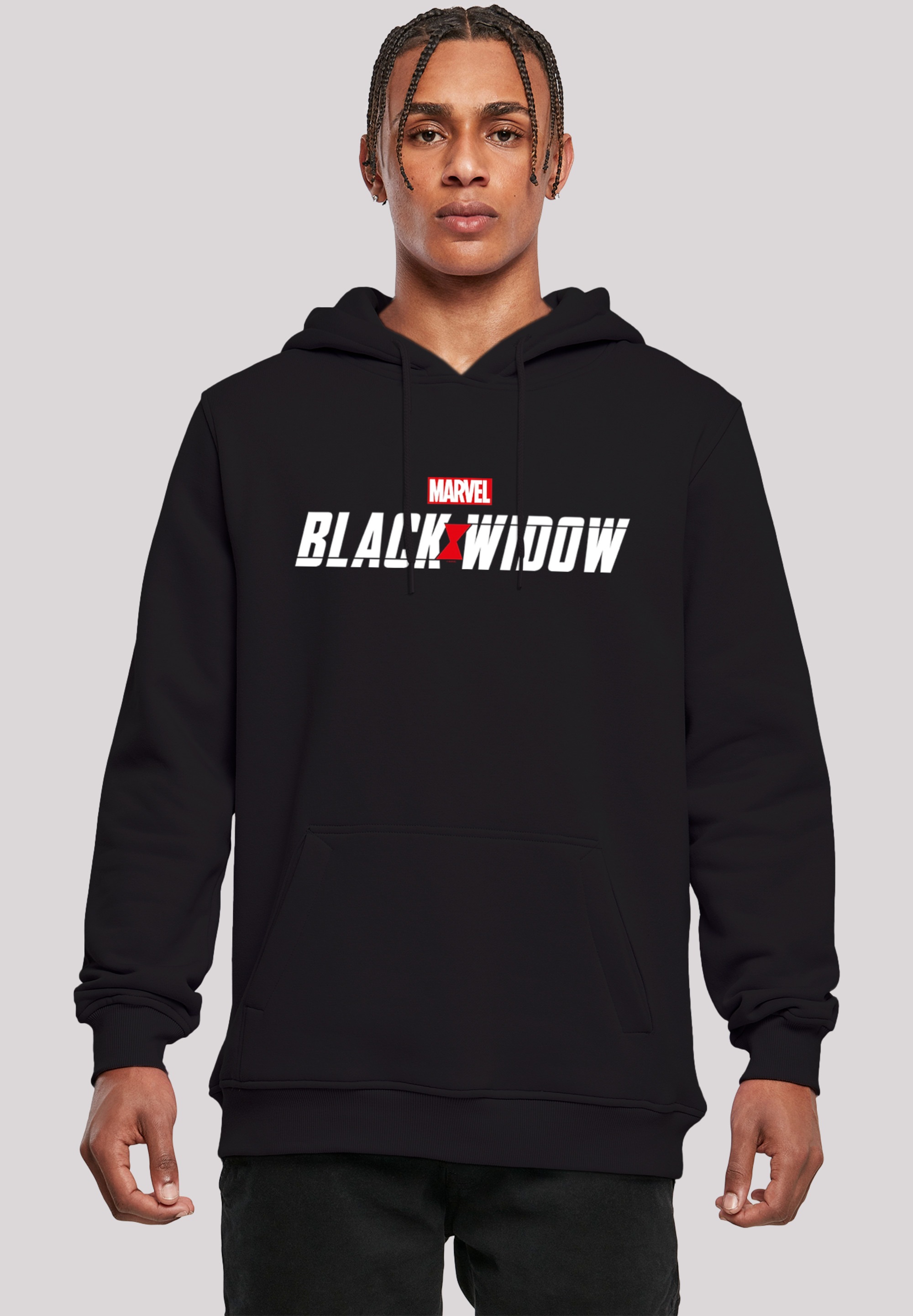 F4NT4STIC Rundhalspullover »F4NT4STIC Herren Marvel Black Widow Movie Logo with Heavy Hoody«, (1 tlg.)