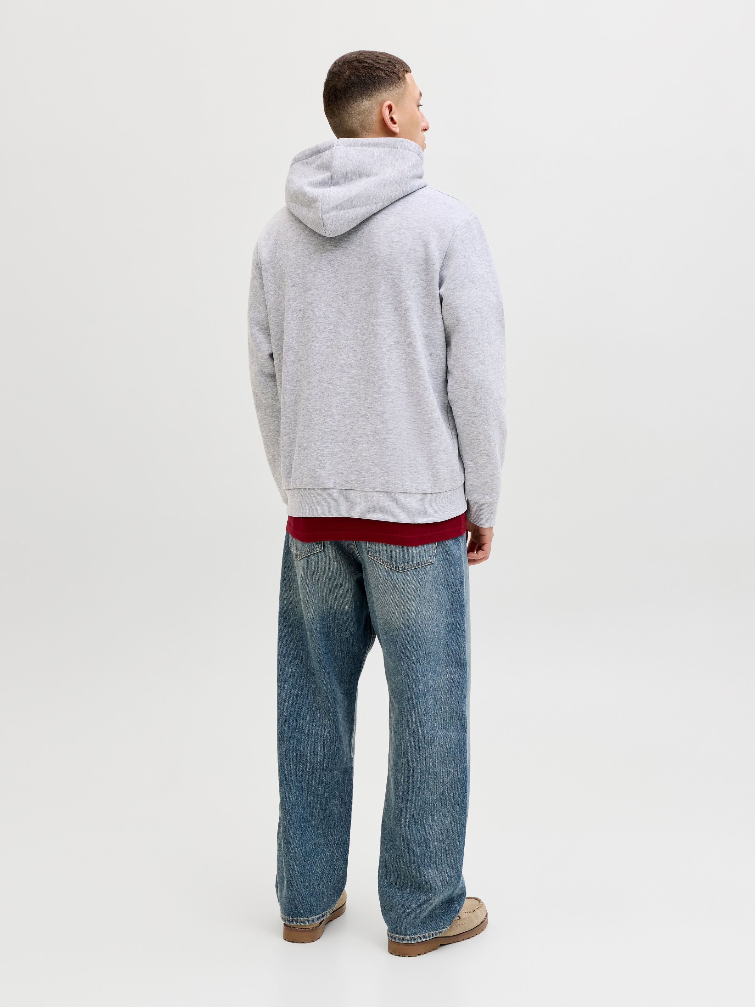 Jack & Jones Kapuzensweatshirt »JJEBRADLEY SWEAT HOOD 2PK MP«, 2 Materialmix, relaxed fit

