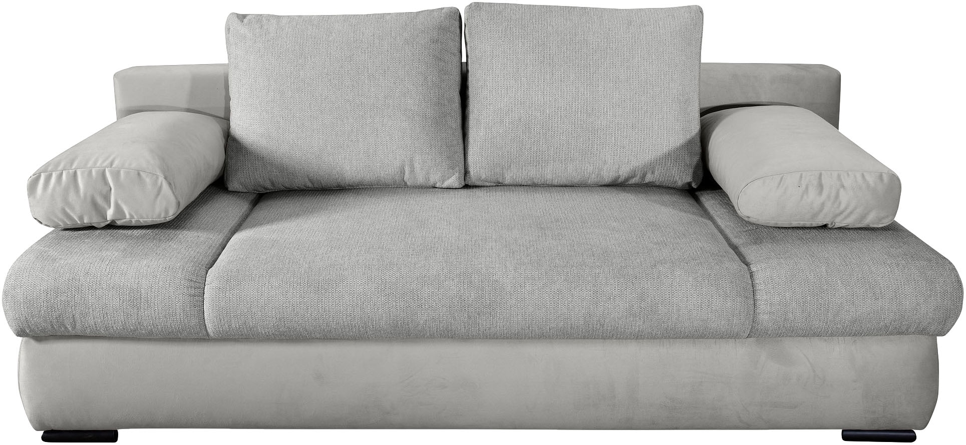 COLLECTION AB Schlafsofa »Chicago mit Bettfunktion, Schlafcouch«, inklusive Bettkasten, Cord-Samt Bezug, anthrazit