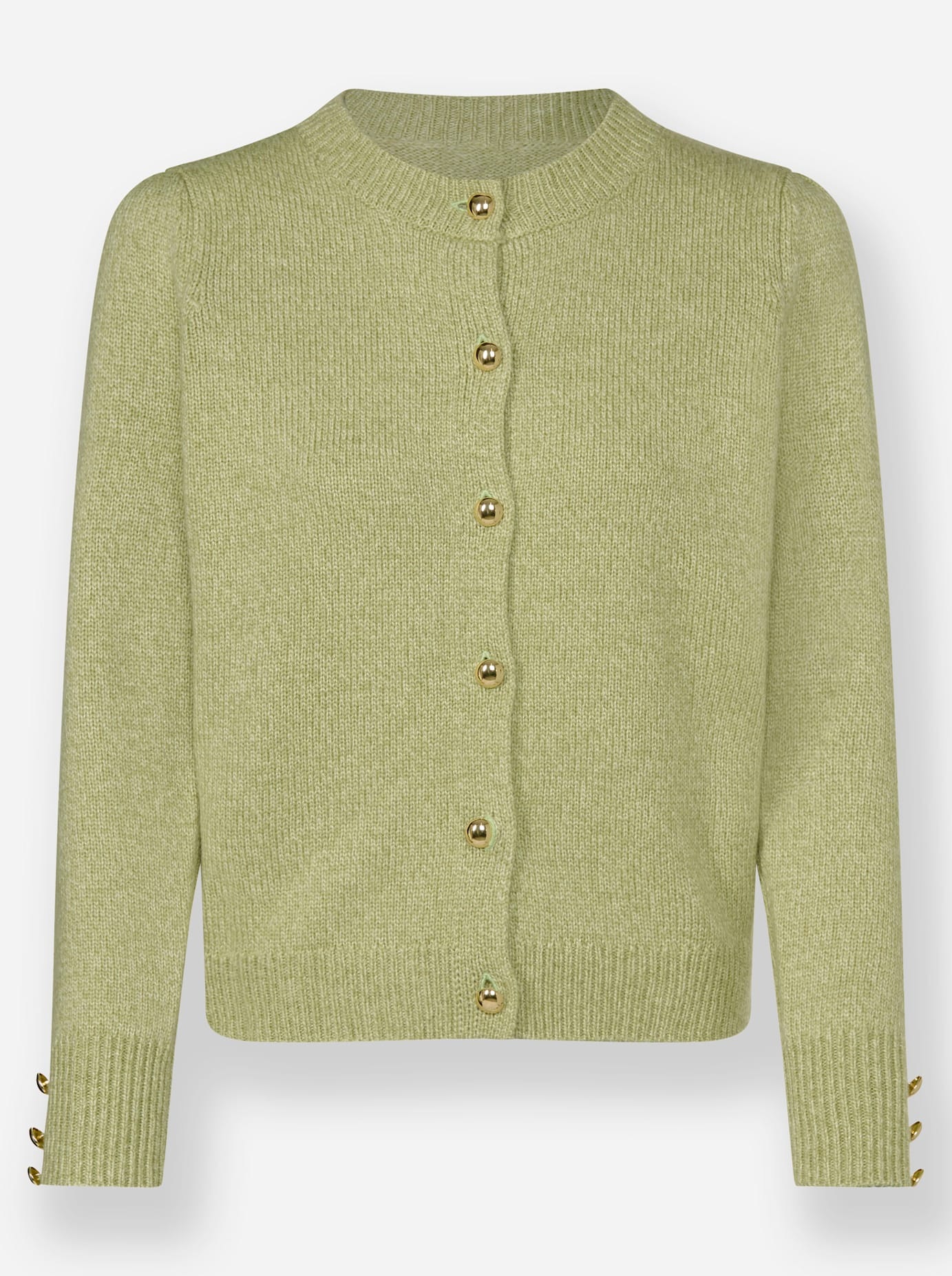 Cardigan LADY, Damen, Gr. 52, grün (schilf, meliert), 40% Wolle, 30% Polyacryl, 30% Polyamid, meliert, Strickjacken 3