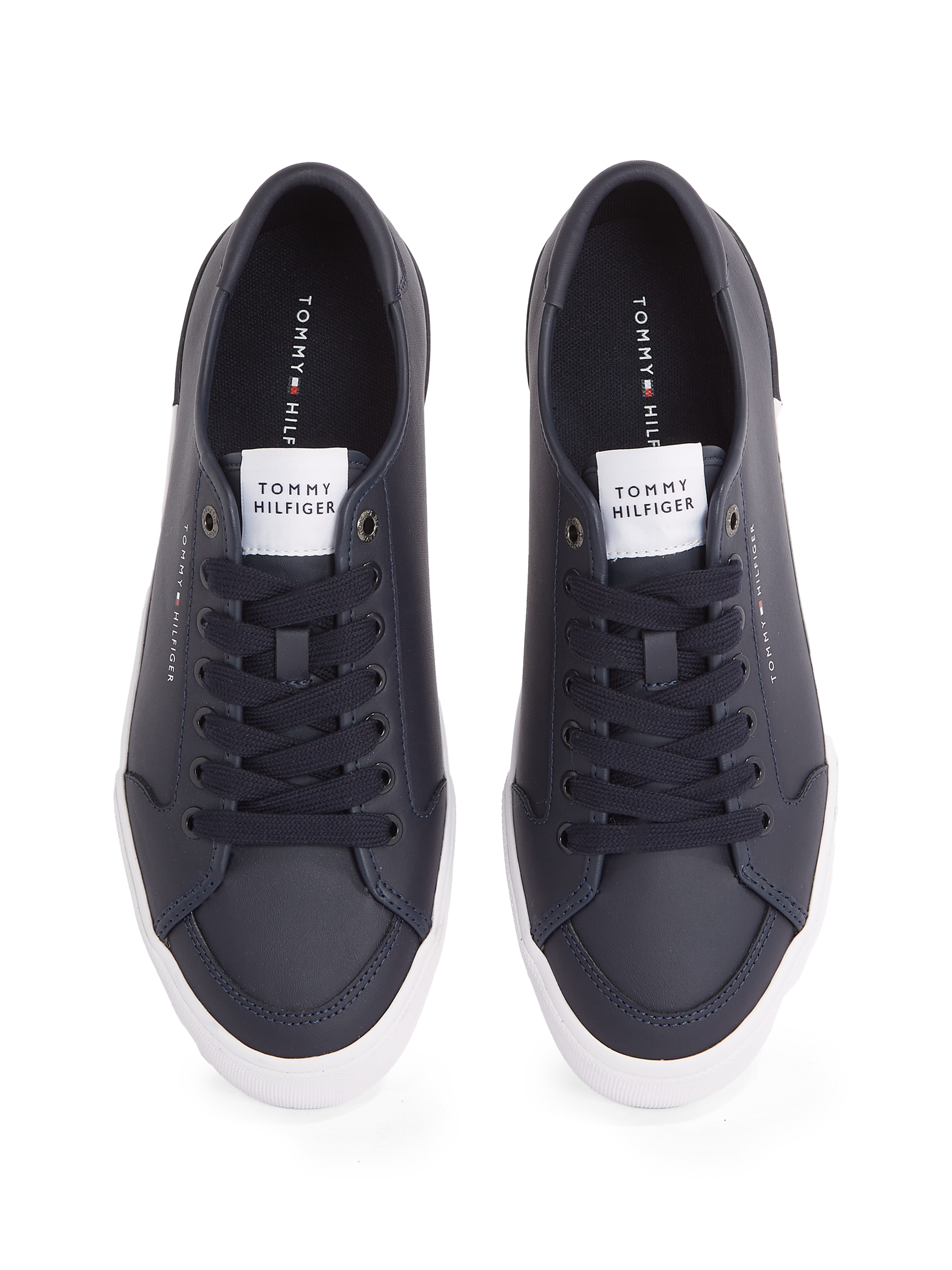 Tommy Hilfiger Sneaker »CORE CORPORATE VULC LEATHER«, Freizeitschuh, Halbschuh, Schnürer mit Logoschriftzug