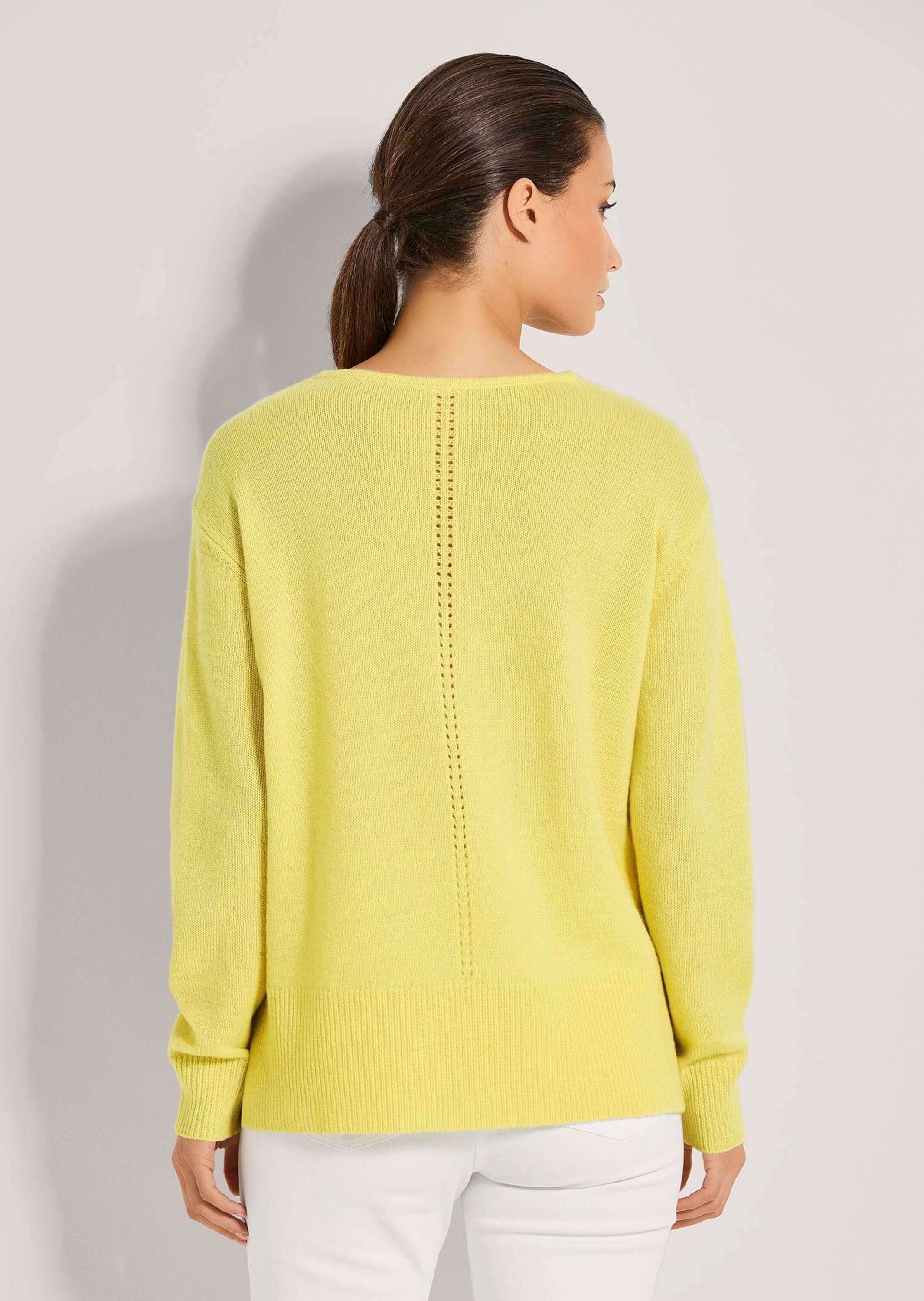 MADELEINE Longpullover »Pullover Kaschmir-Pullover mit V-Ausschnitt«