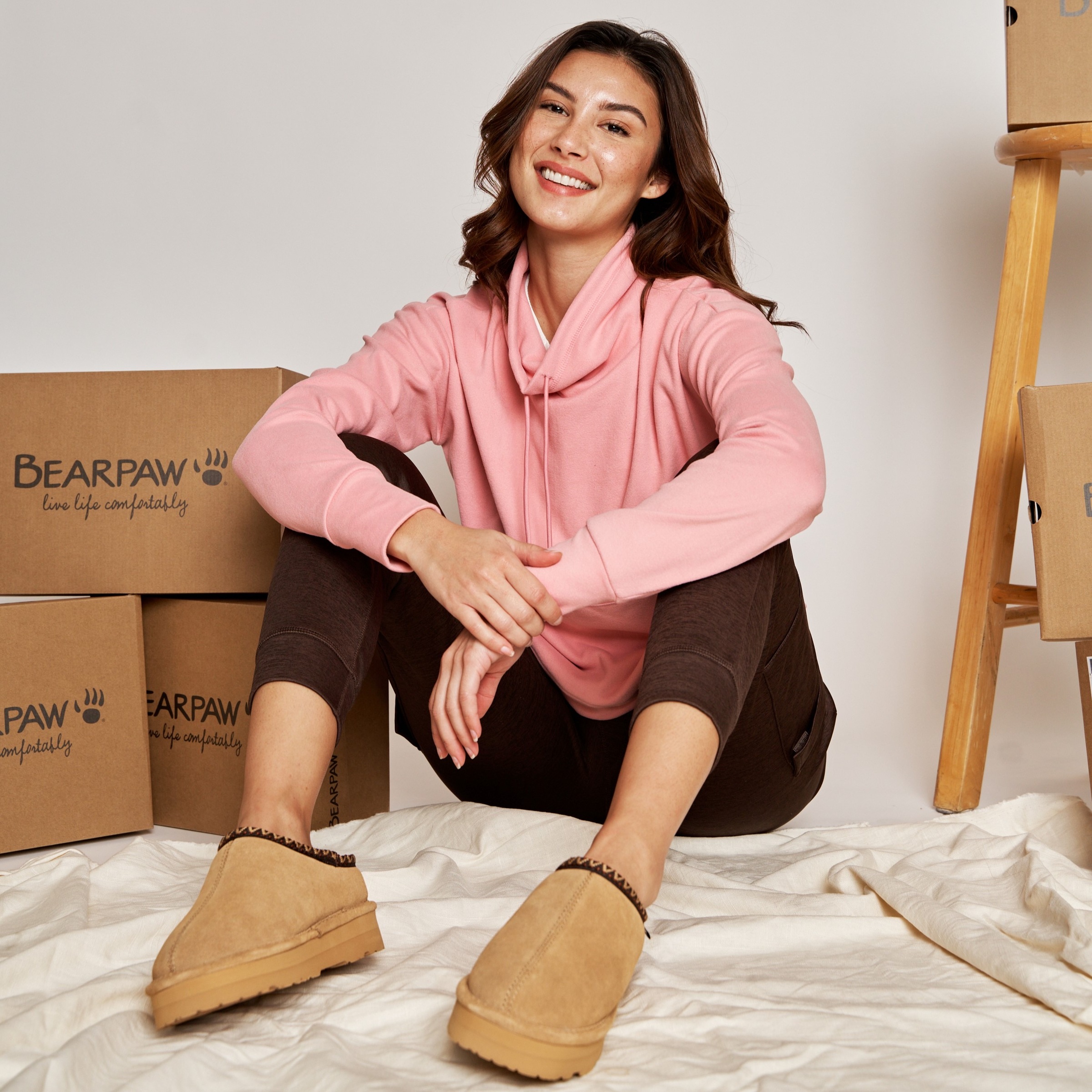 Bearpaw Clog »MARTIS«, Mules, Hausschuh, Slides mit Plateausohle