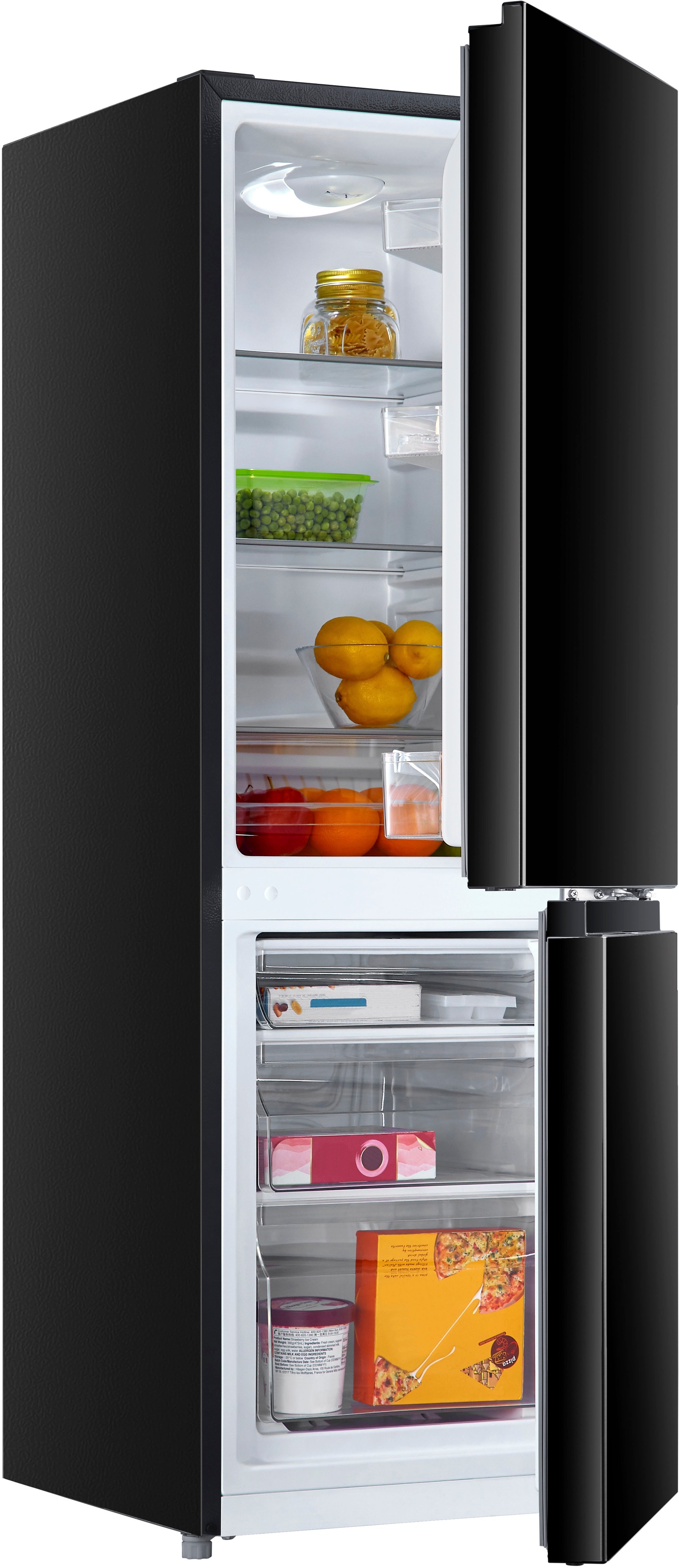 Hanseatic Kühl-/Gefrierkombination "HKGK14349BB" 143 cm hoch 49,5 cm breit günstig online kaufen