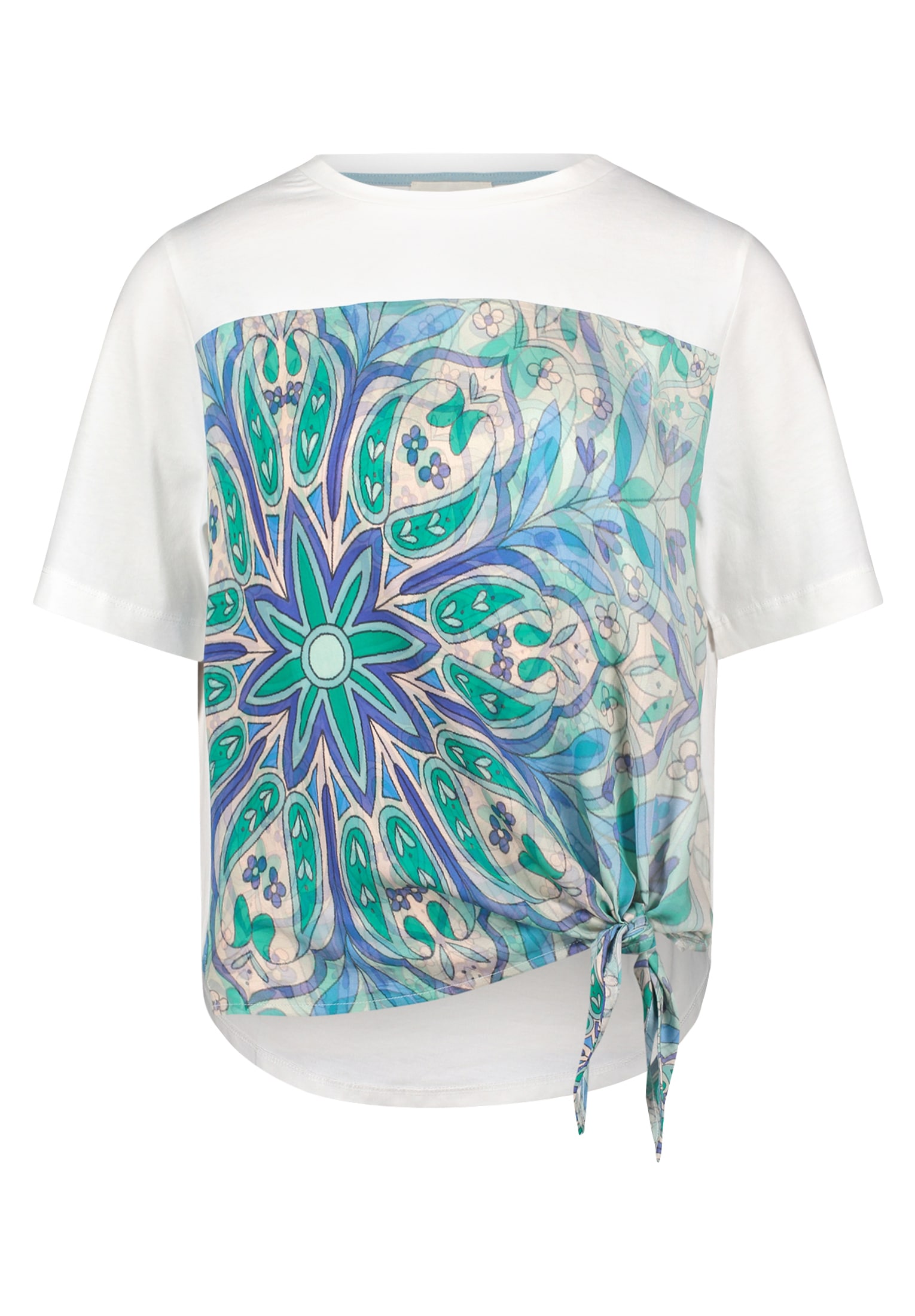 Cartoon Kurzarmshirt »Cartoon Rundhals-Shirt mit Schleifenknoten«, (1 tlg.), Materialmix