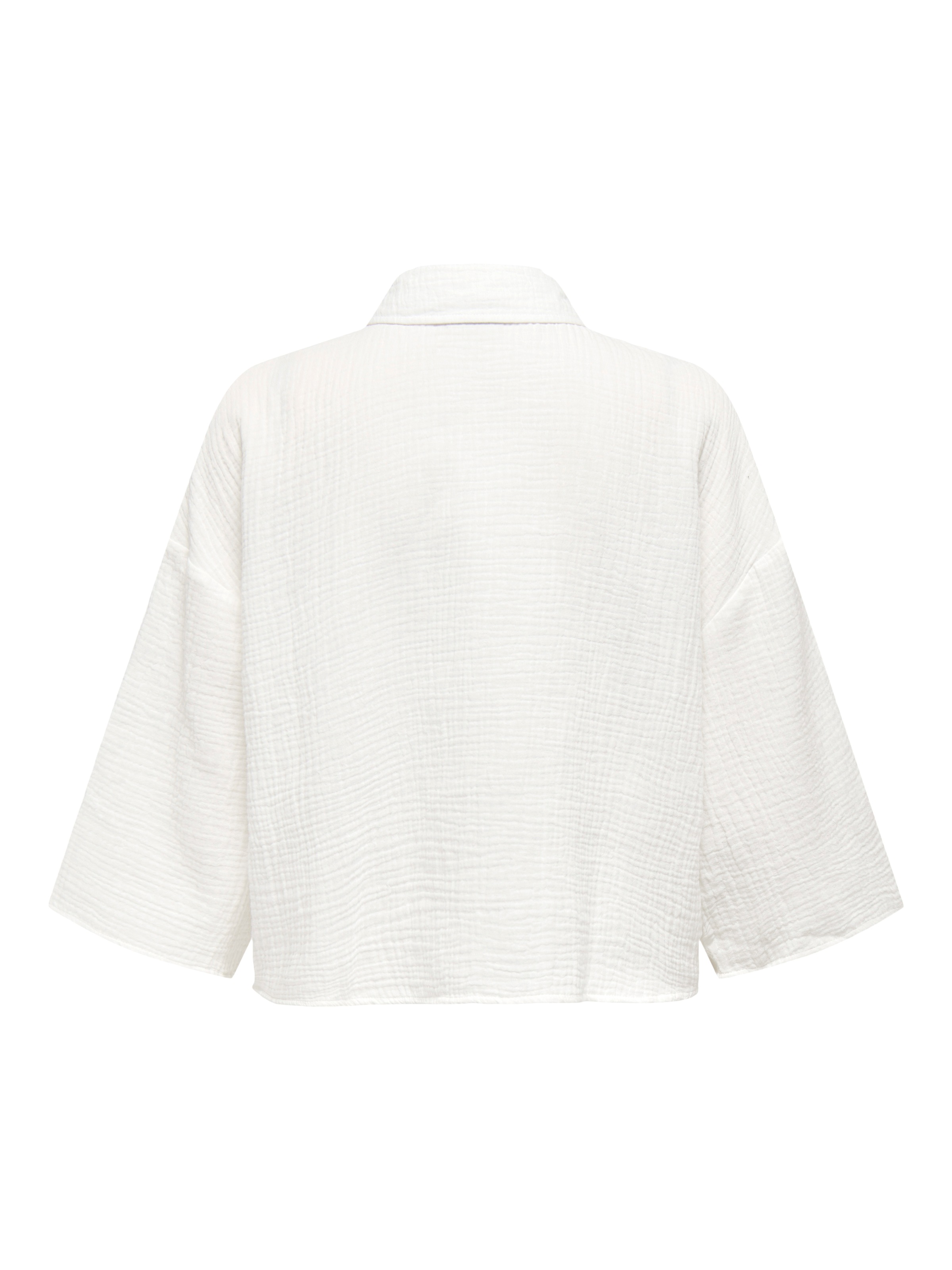 JDY Hemdbluse »JDYTHEIS LIFE 3/4 CROP SHIRT WVN NOOS« Baumwolle, regular fit