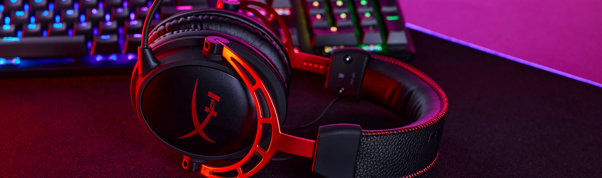 HyperX Gaming-Headset »Cloud Alpha Wireless«, LED Ladestandsanzeige-Rauschunterdrückung-Mikrofon abnehmbar