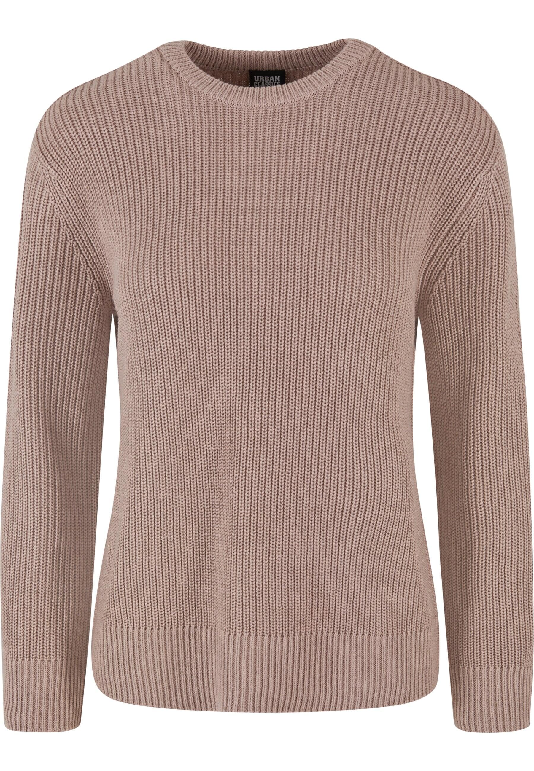 URBAN CLASSICS Rundhalspullover "Urban Classics Damen Ladies Rib Knit Sweat günstig online kaufen