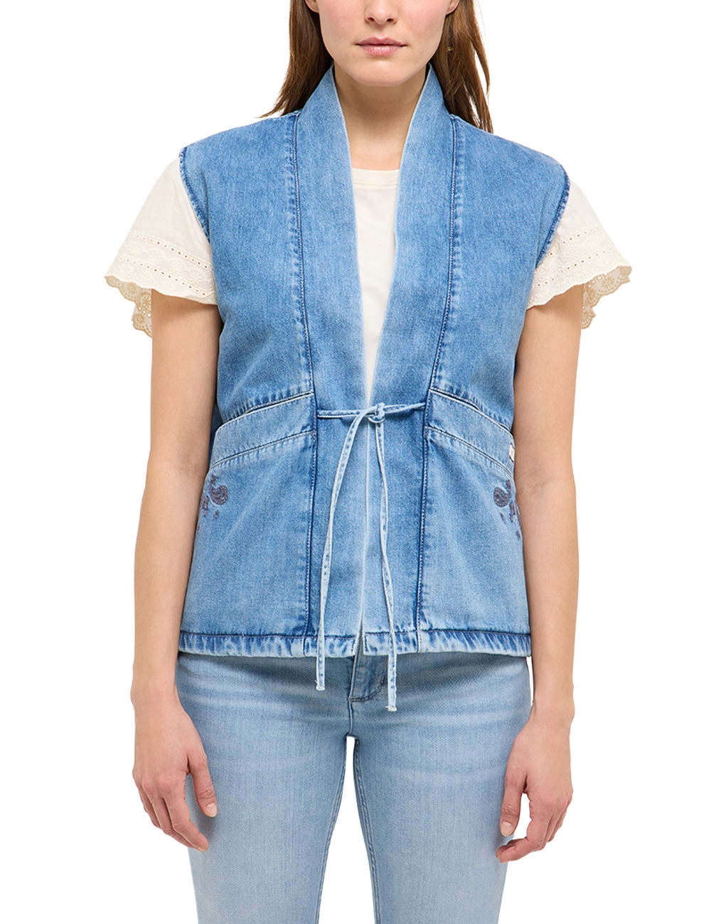 MUSTANG Kurzweste "Damen Style Gillian Denim Vest" günstig online kaufen