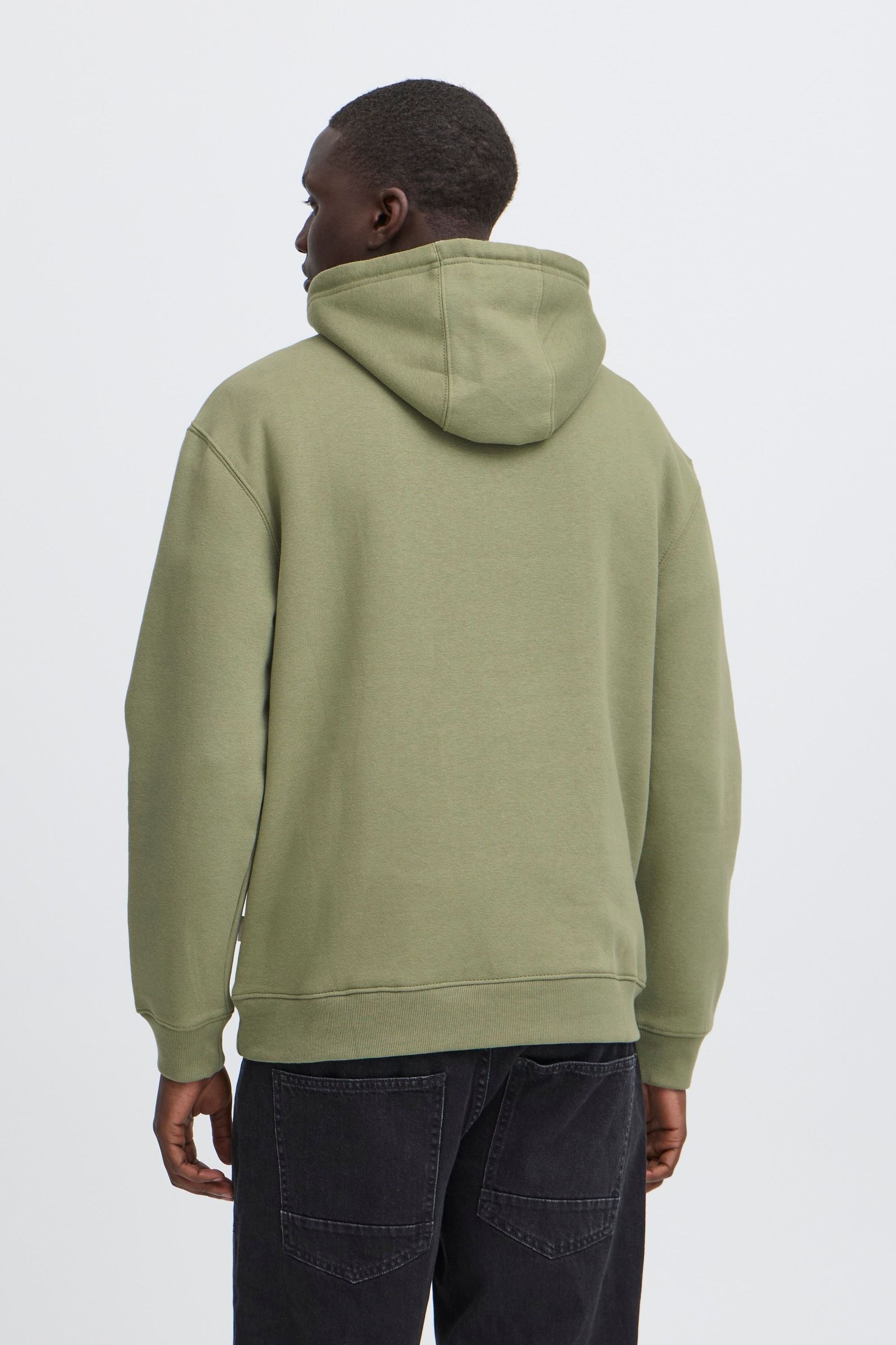 Kapuzenpullover BLEND "BHDownton", Herren, Gr. M, grün (oil grün), Sweatware, 50% Baumwolle, 50% Polyester, unifarben, regular fit normal, ohne Ausschnitt, Pullover Kapuzenpullover, Klassisches Sweatshirt mit Rundhalsausschnitt und Kängurutasche 6