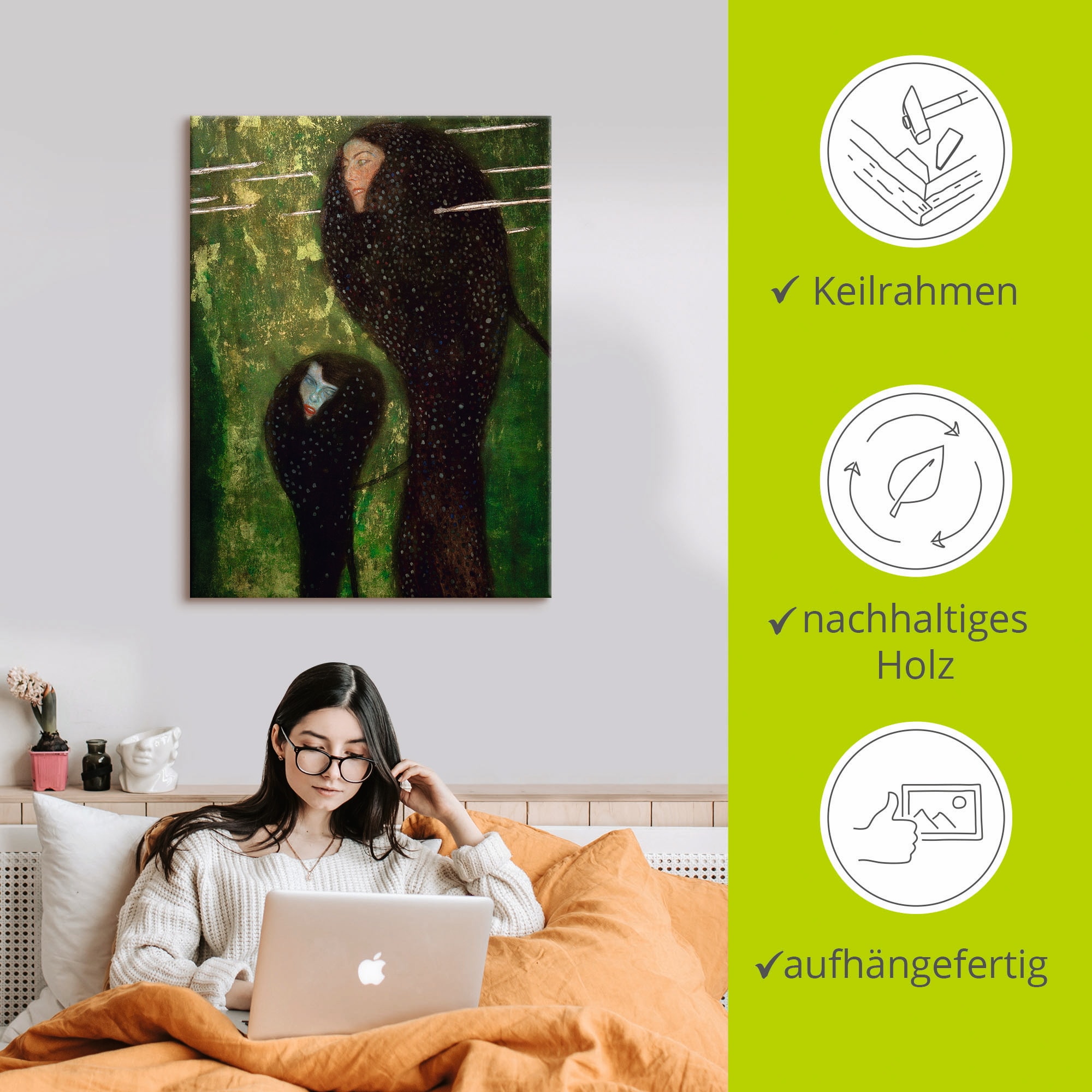 Artland Wandbild »Nixen (Silberfische)«, Gruppen & Familien, (1 St.), als Leinwandbild, Poster in verschied. Größen