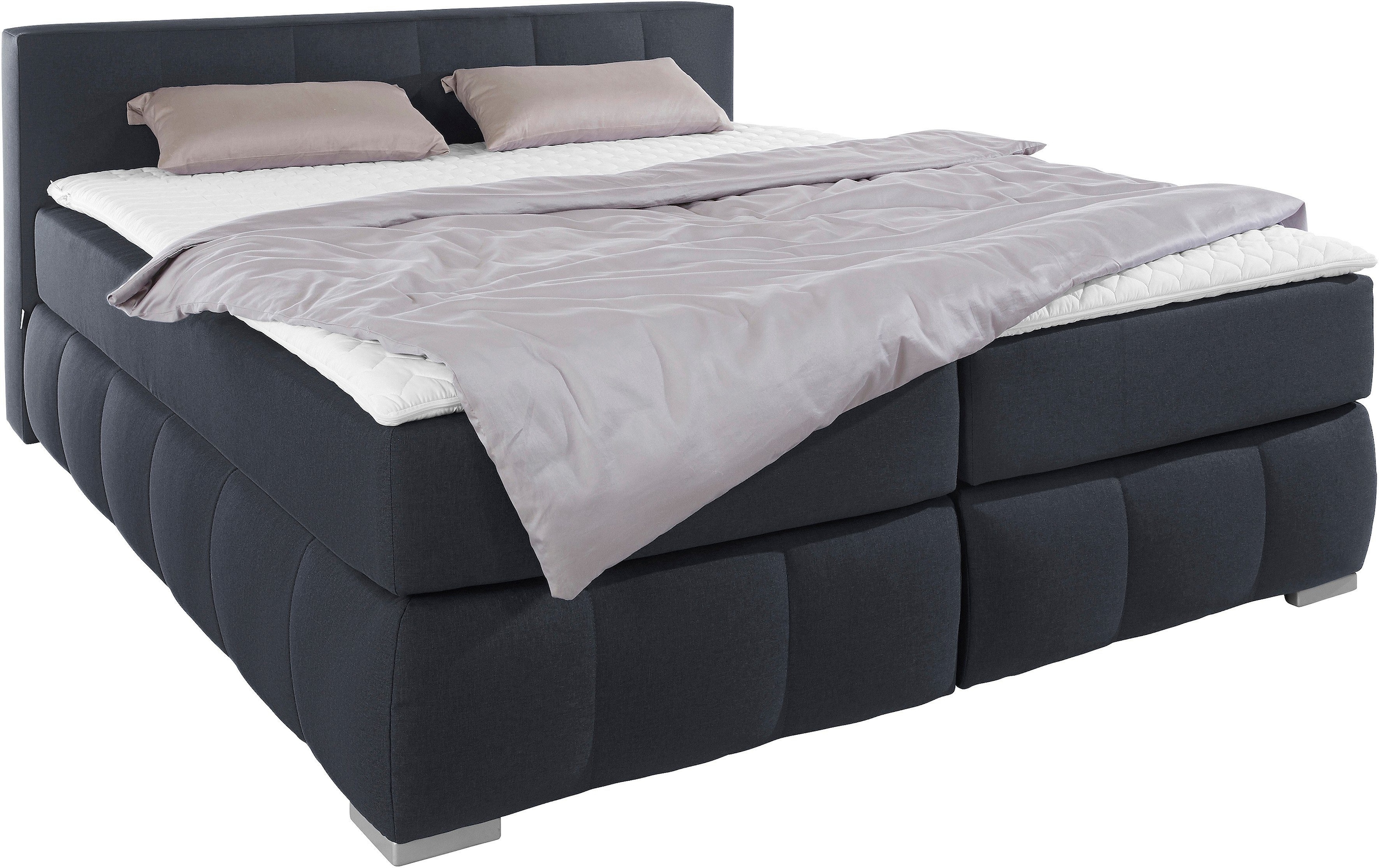 Guido Maria Kretschmer Home&Living Boxspringbett »Chelles«, inkl. Topper, in XXL- Überlänge 220 cm, Unterbox mit feine Wölbung
