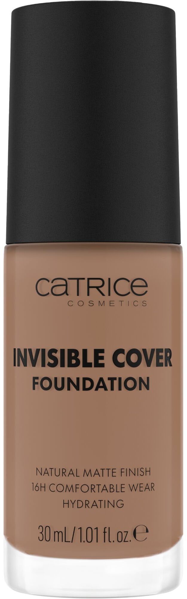 Catrice Foundation »Invisible Cover Foundation«, Mittlerer Farbton mit warmen, pfirsichfarbenen Untertönen
