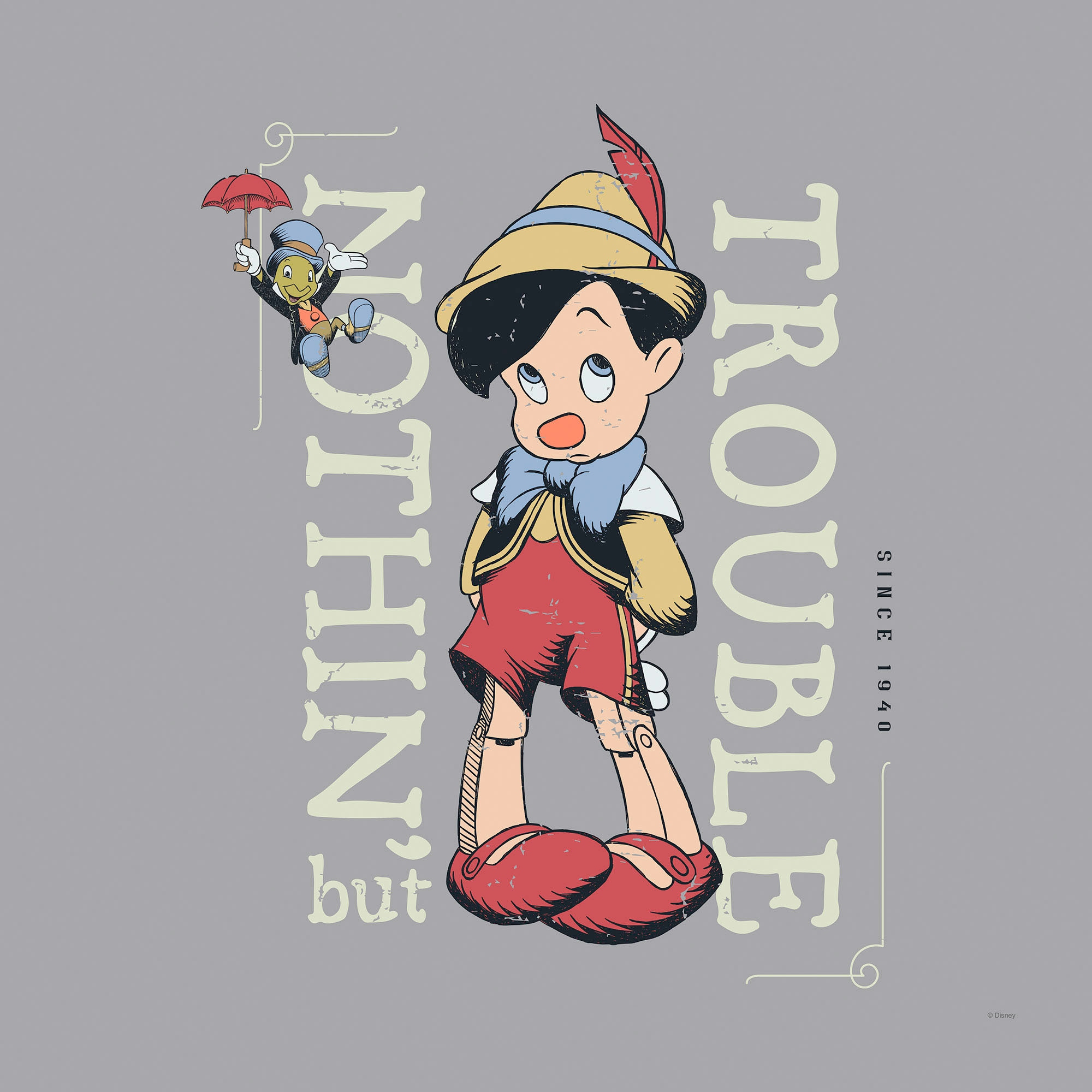 Komar Leinwandbild "Hey Pinocchio - Größe 40 x 40 cm", Disney, (1 St., 40 x günstig online kaufen