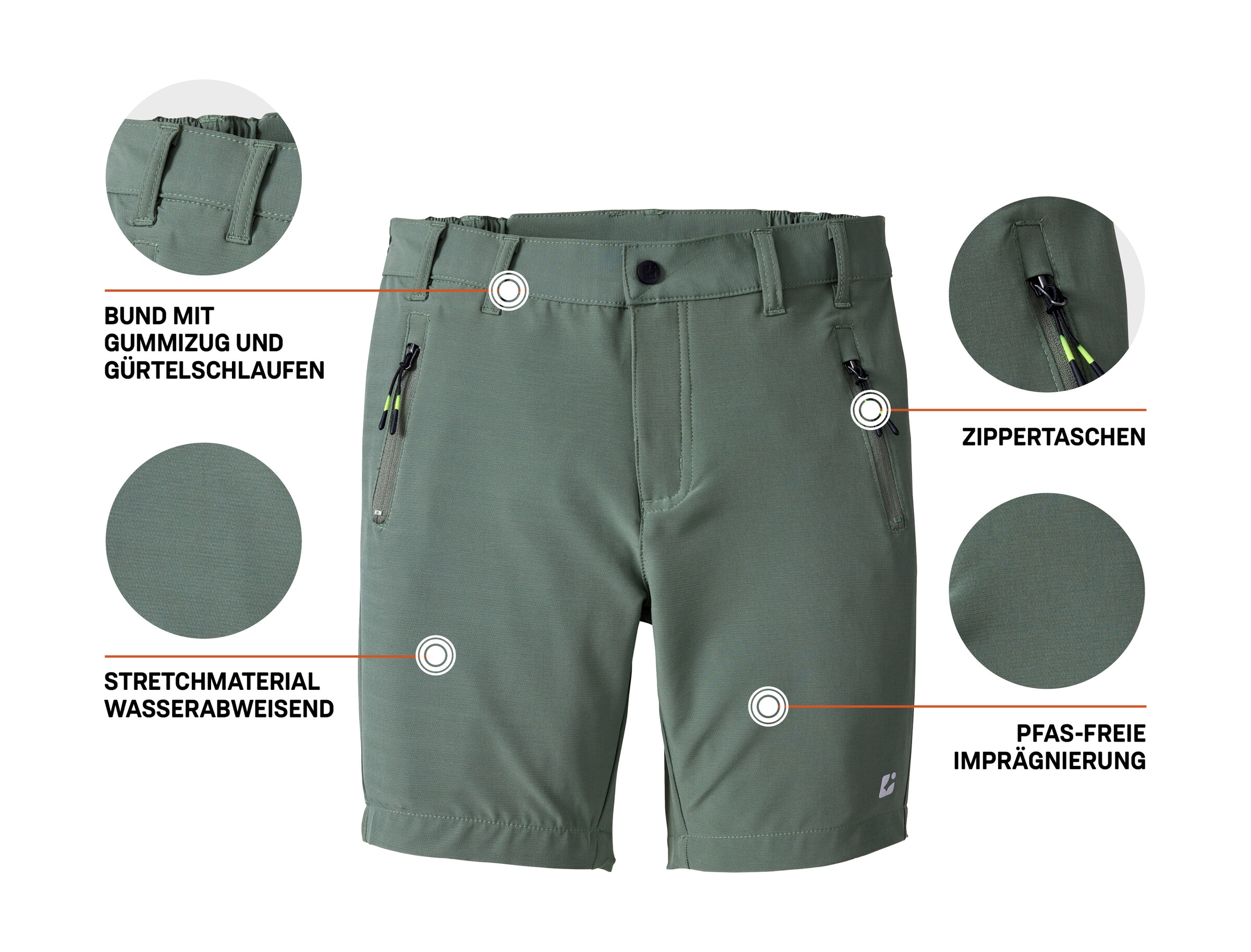 Killtec Bermudas »KOS 129 BYS BRMDS«, Wasserabweisende Bermudas mit Stretch, Taschen und Reflektoren