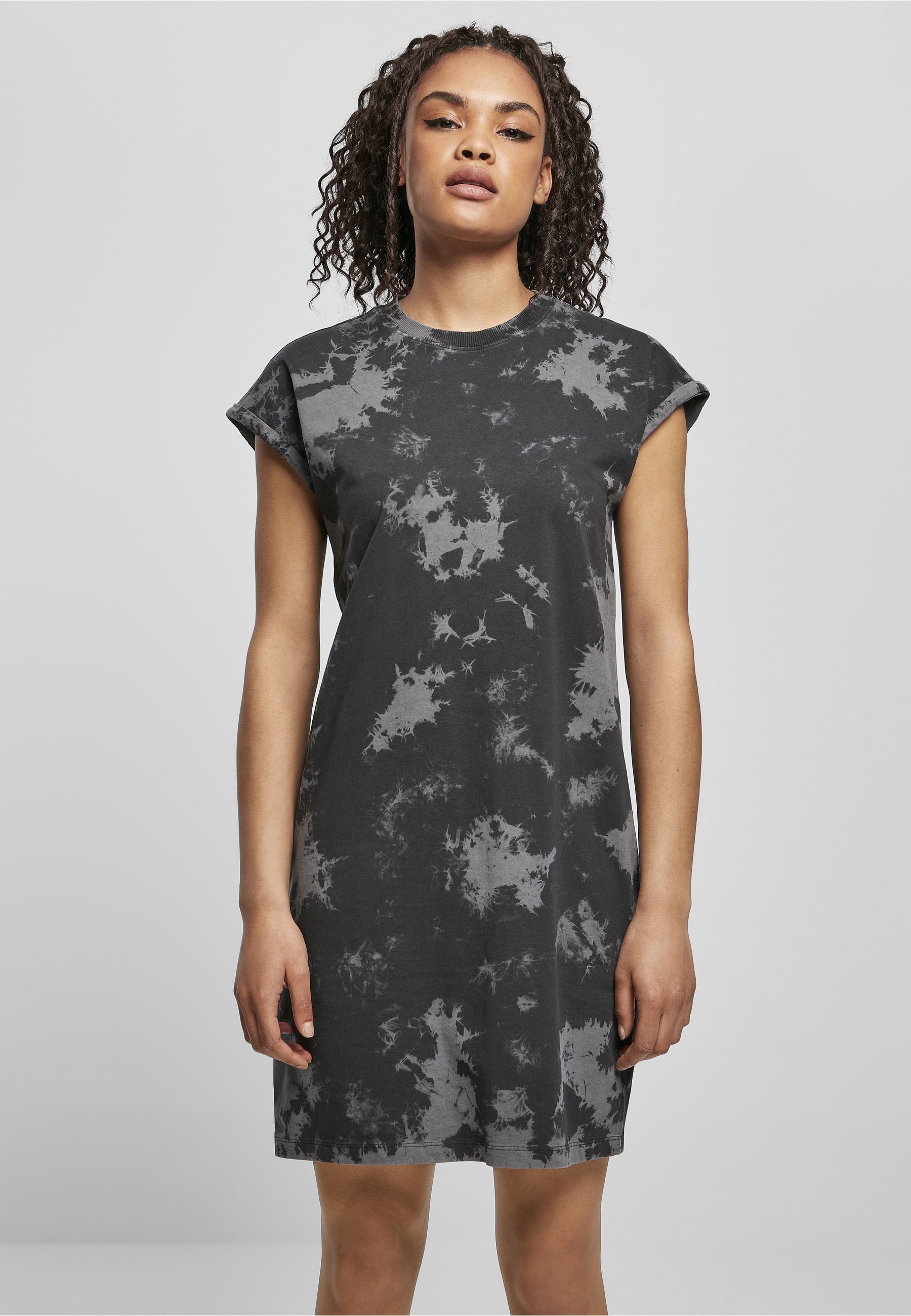 URBAN CLASSICS Shirtkleid »Urban Classics Damen Ladies Bleached Dress« 1 Stk. tlg.