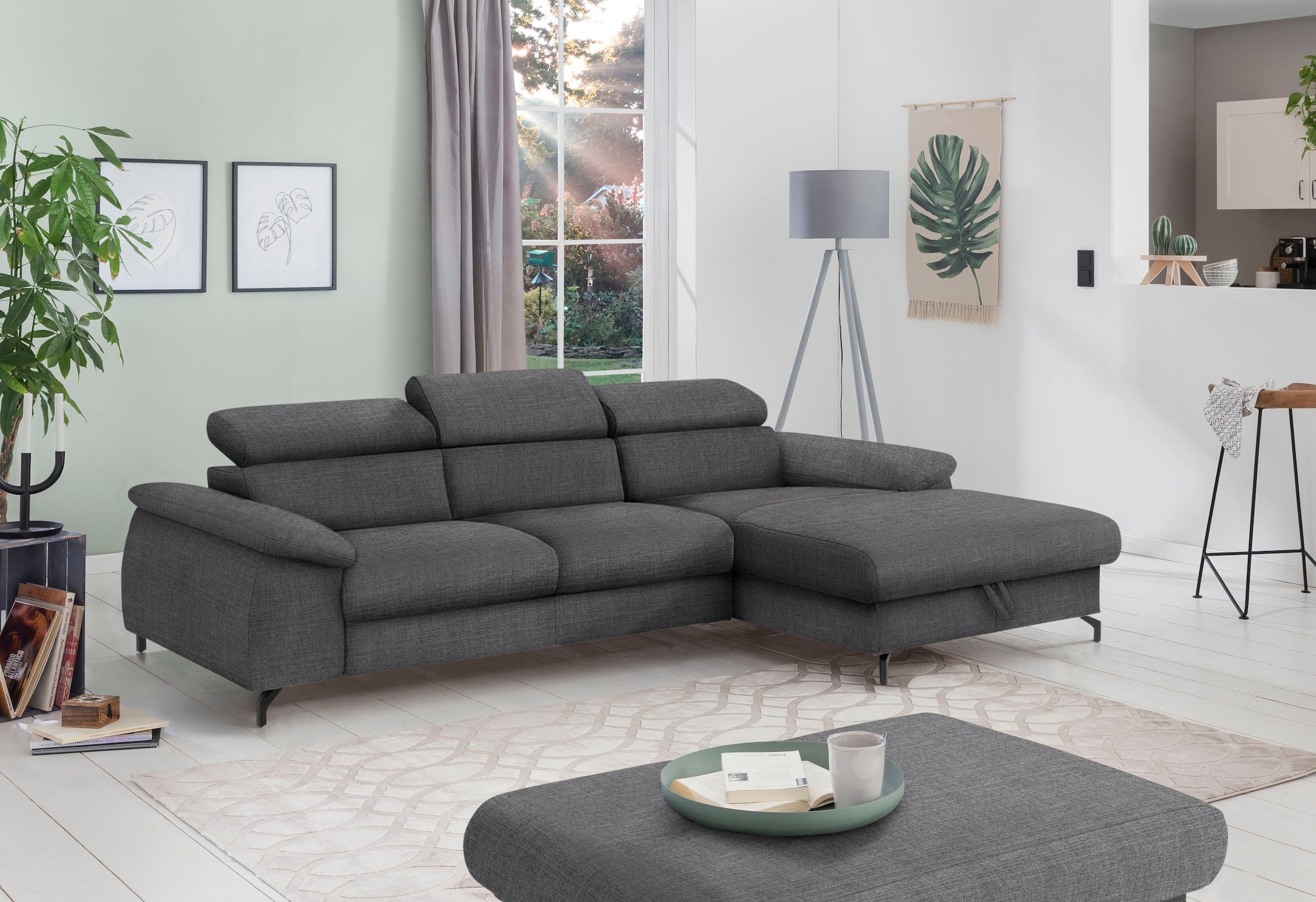 COTTA Polstergarnitur "Komaris L-Form", (Set), Set bestehend aus: Ecksofa m günstig online kaufen