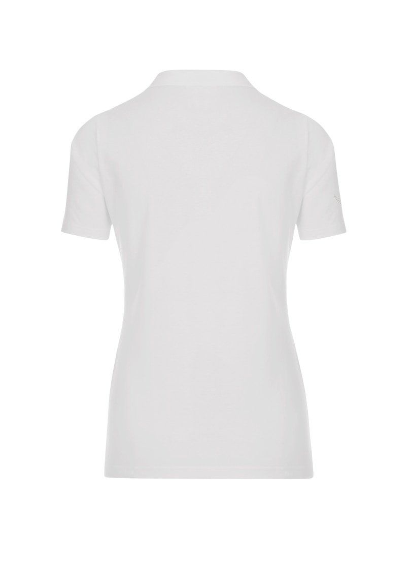 Trigema Poloshirt »TRIGEMA Poloshirt aus Baumwolle mit Kristallsteinen«, (1 tlg.)