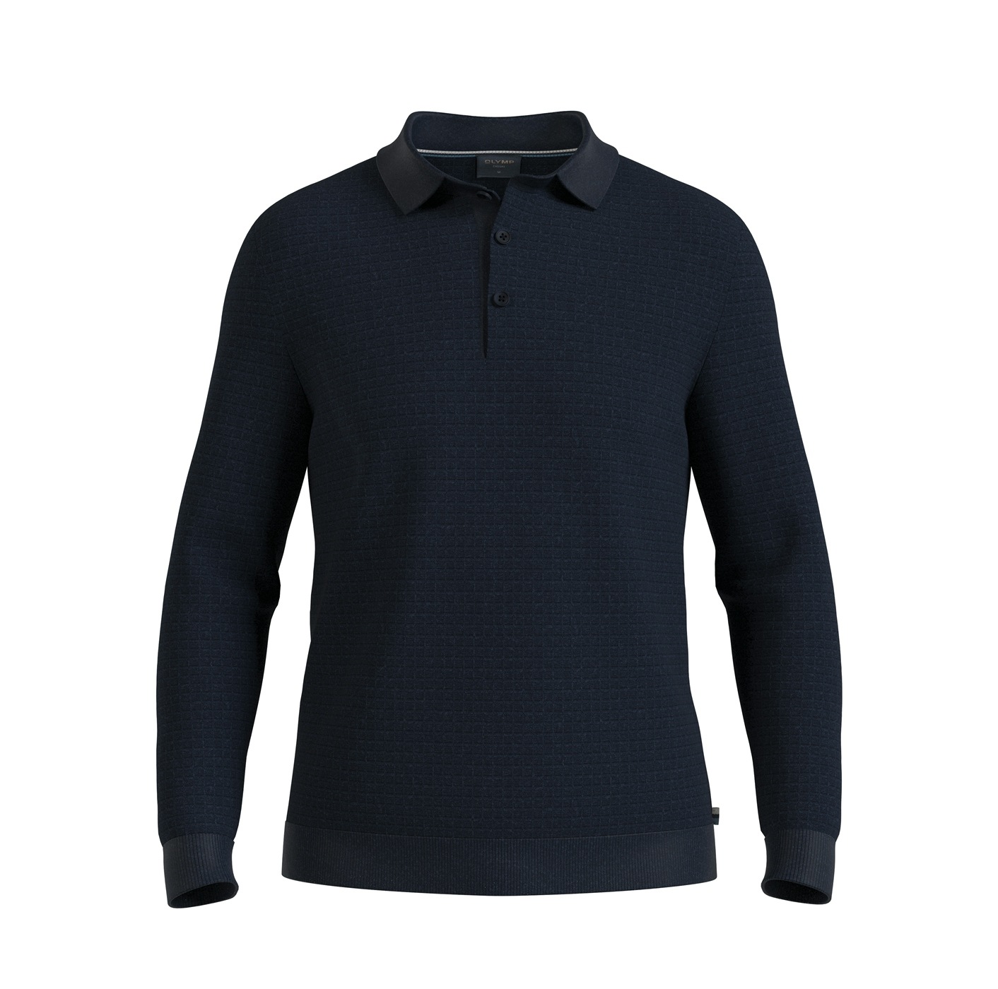 OLYMP Polokragenpullover strukturiert, normale Passform