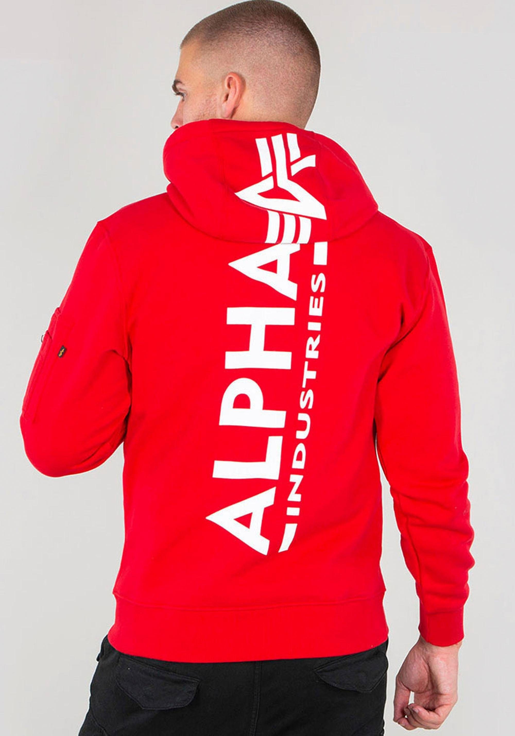 Alpha Industries Kapuzensweatshirt "BACK PRINT HOODY", Baumwollmischung, re günstig online kaufen