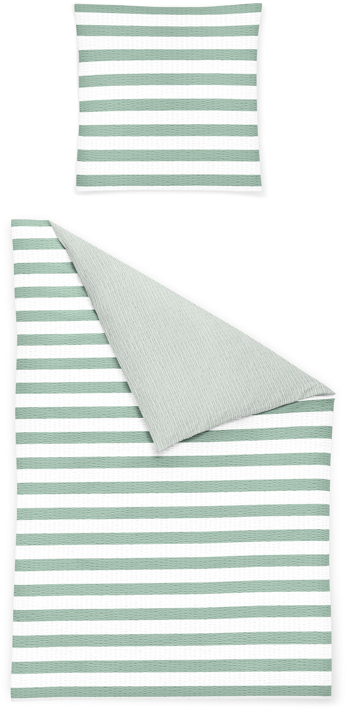 BIERBAUM Bettwäsche "3121" 2 Stk. tlg. Seersucker, 100 % Baumwolle, pflegel günstig online kaufen