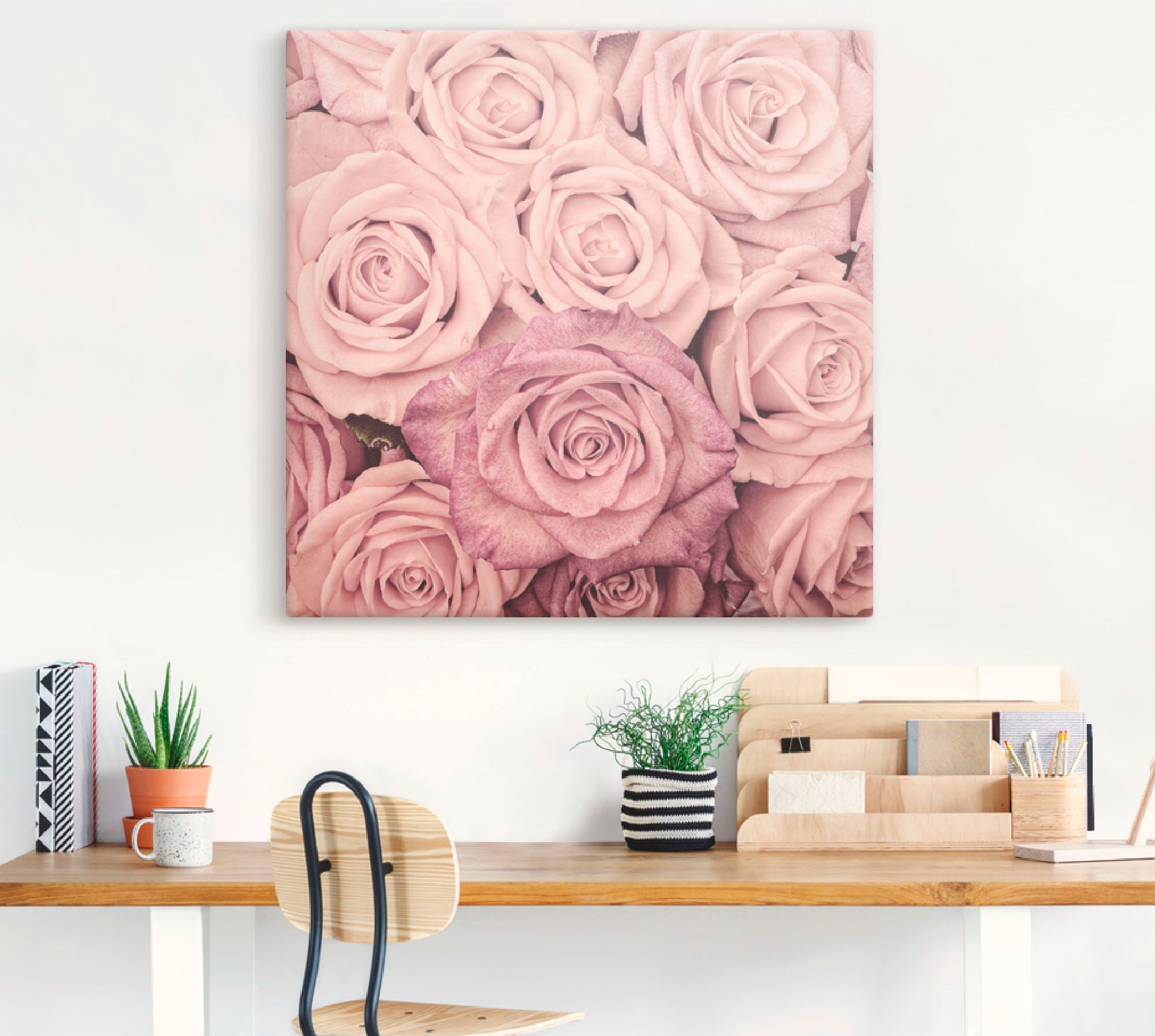 Artland Wandbild »Rosen«, Blumen, (1 St.), als Leinwandbild, Wandaufkleber in verschied. Größen