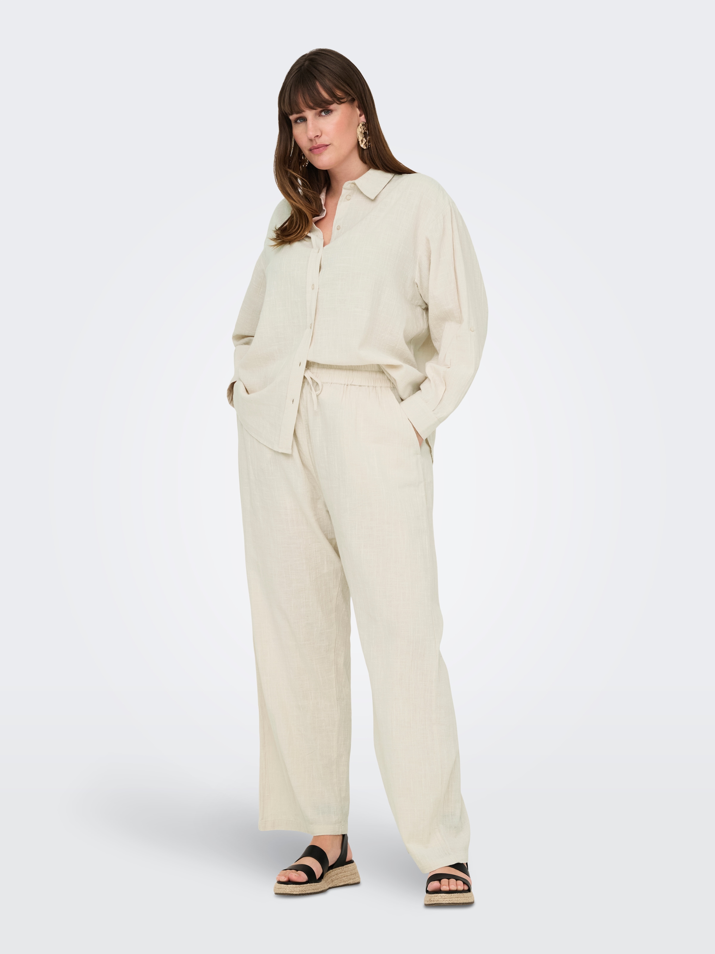 ONLY CARMAKOMA Schlupfhose »CARTIZANA COTTON LOOSE PANTS WVN NOOS«