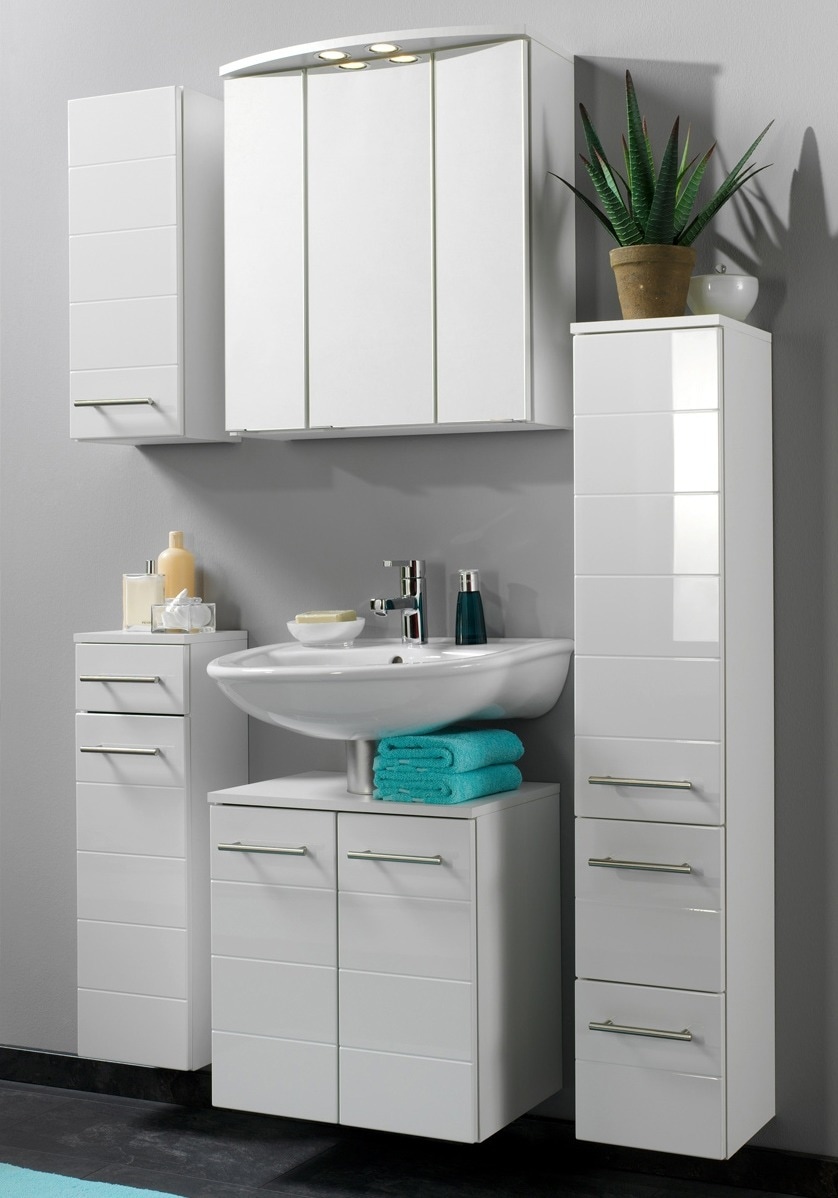 welltime Midischrank »Porto«, Breite 50 cm, mit hochglänzenden Fronten