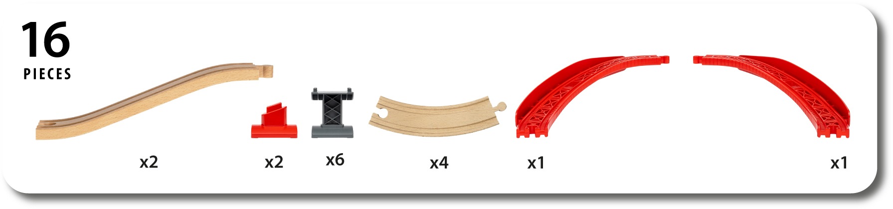 BRIO® Schienenerweiterungs-Set »BRIO® WORLD, Schienenpaket Berg und Tal«, FSC® - schützt Wald - weltweit