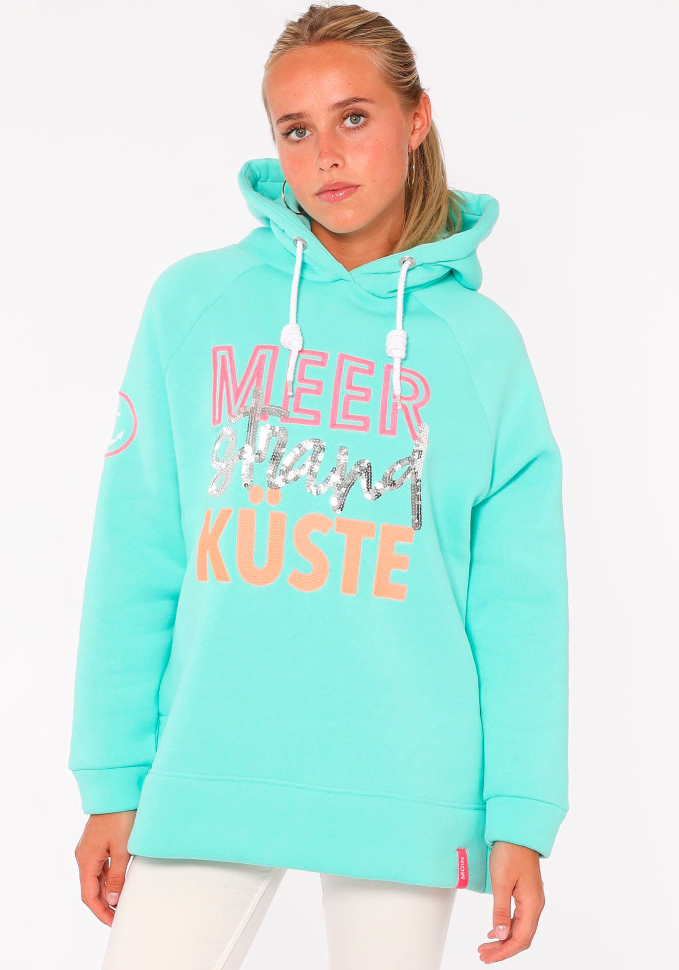 Hoodie »Meer Strand Küste«, mit auffälligem Schriftzug-Print