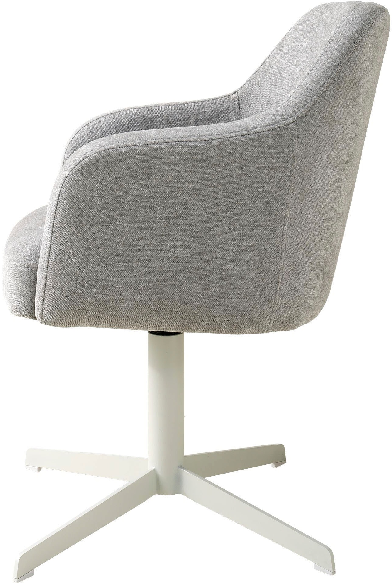 SCHÖNER WOHNEN-Kollektion Esszimmerstuhl »MARLOY, 360° drehbar mit Rückholfunktion« () 1 Stk.mit Taschenfederkern, Bezug Webstoff, Untergestell pulverbeschichtet