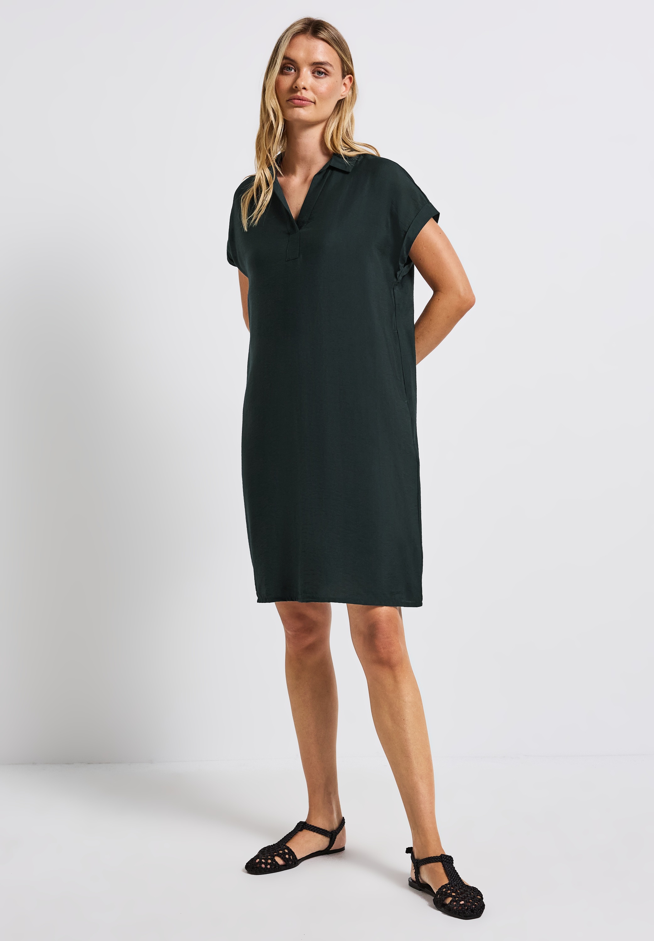 STREET ONE Shirtkleid Ohne Taschen in Unifarbe günstig online kaufen